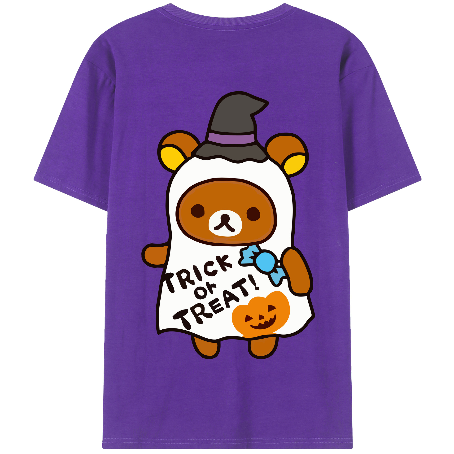 （画像用） リラックマ リラックマ キイロイトリ Rilakkuma Korilakkuma Kiiroitori 綿100％半袖Tシャツ（背面プリント）