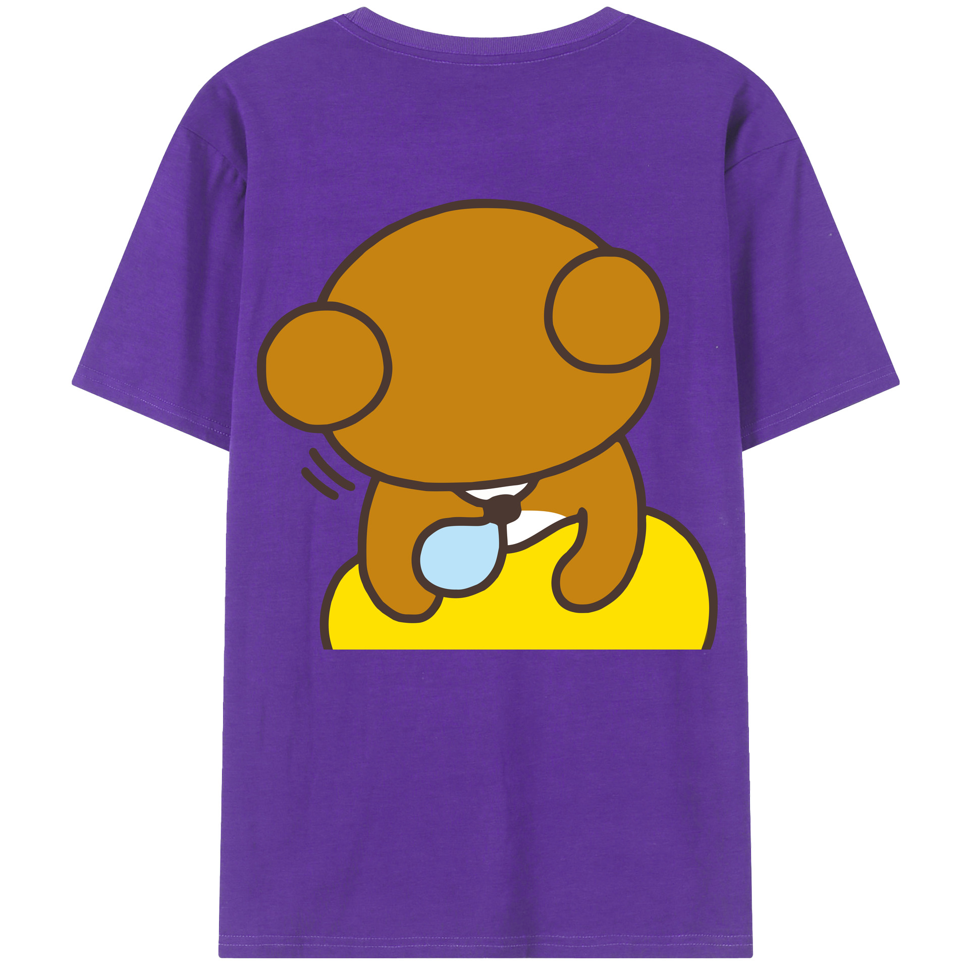 （画像用） リラックマ リラックマ キイロイトリ Rilakkuma Korilakkuma Kiiroitori 綿100％半袖Tシャツ（背面プリント）