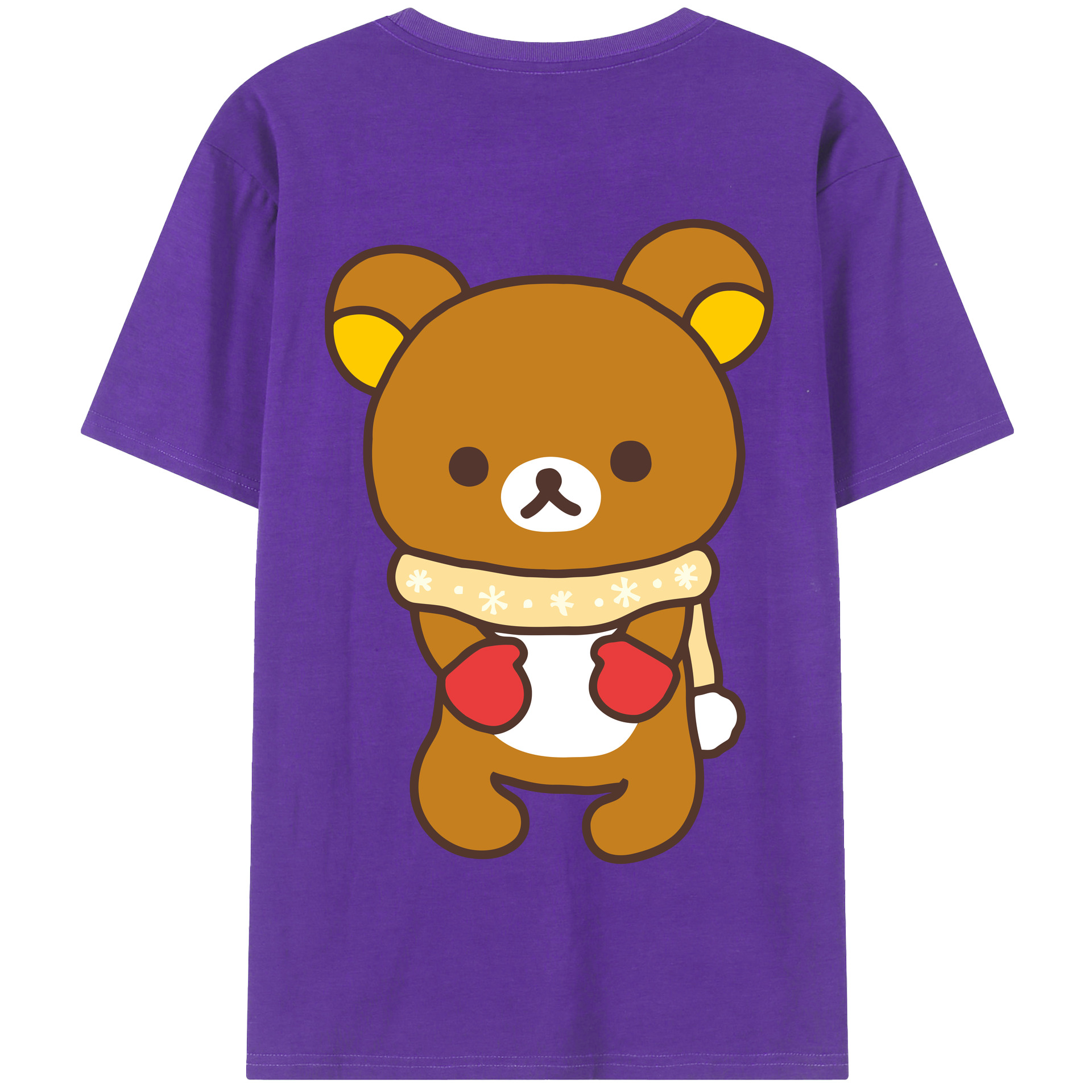 （画像用） リラックマ リラックマ キイロイトリ Rilakkuma Korilakkuma Kiiroitori 綿100％半袖Tシャツ（背面プリント）