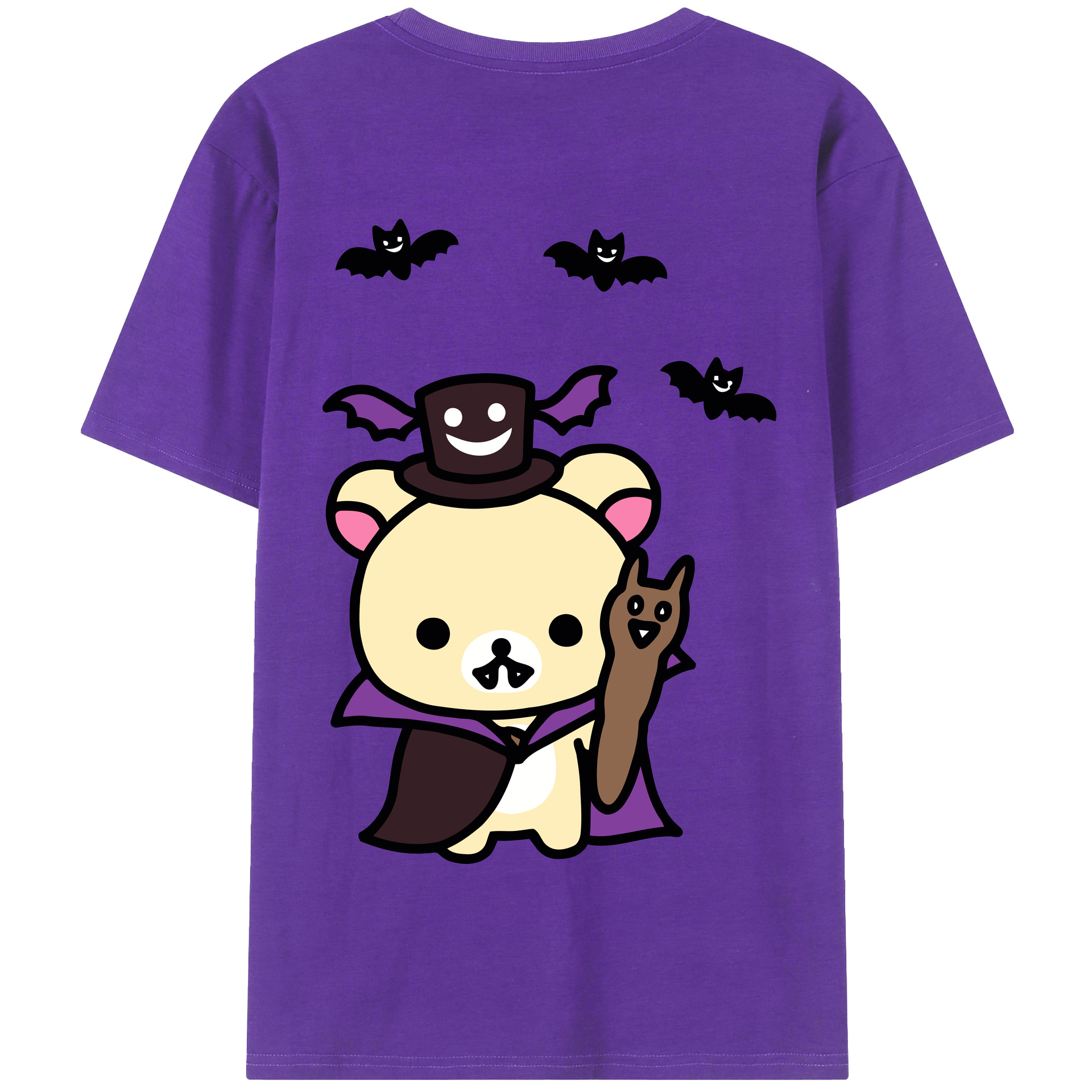 （画像用） リラックマ リラックマ キイロイトリ Rilakkuma Korilakkuma Kiiroitori 綿100％半袖Tシャツ（背面プリント）