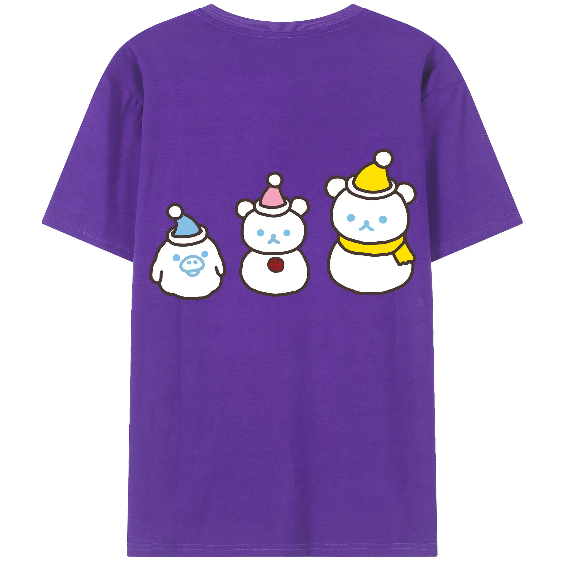 （画像用） リラックマ リラックマ キイロイトリ Rilakkuma Korilakkuma Kiiroitori 綿100％半袖Tシャツ（背面プリント）