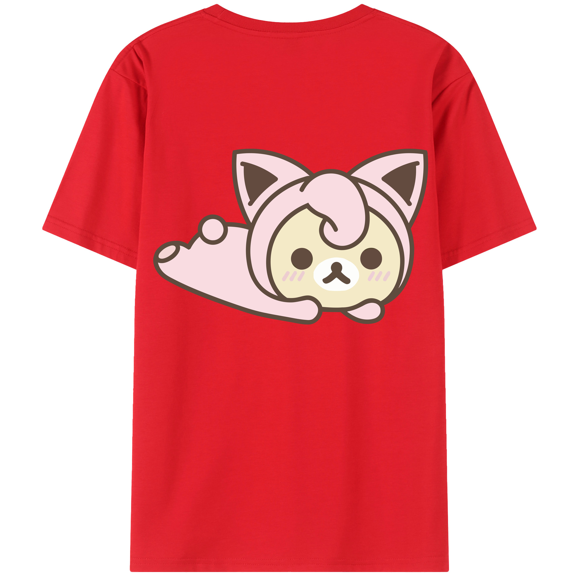 （画像用） リラックマ リラックマ キイロイトリ Rilakkuma Korilakkuma Kiiroitori 綿100％半袖Tシャツ（背面プリント）