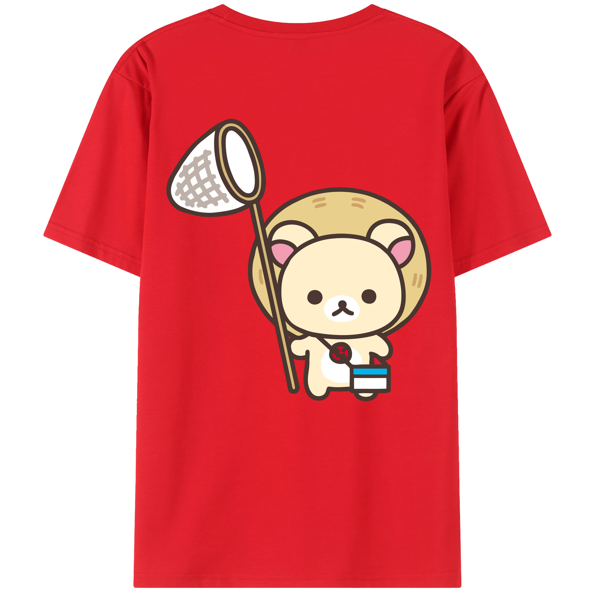 （画像用） リラックマ リラックマ キイロイトリ Rilakkuma Korilakkuma Kiiroitori 綿100％半袖Tシャツ（背面プリント）