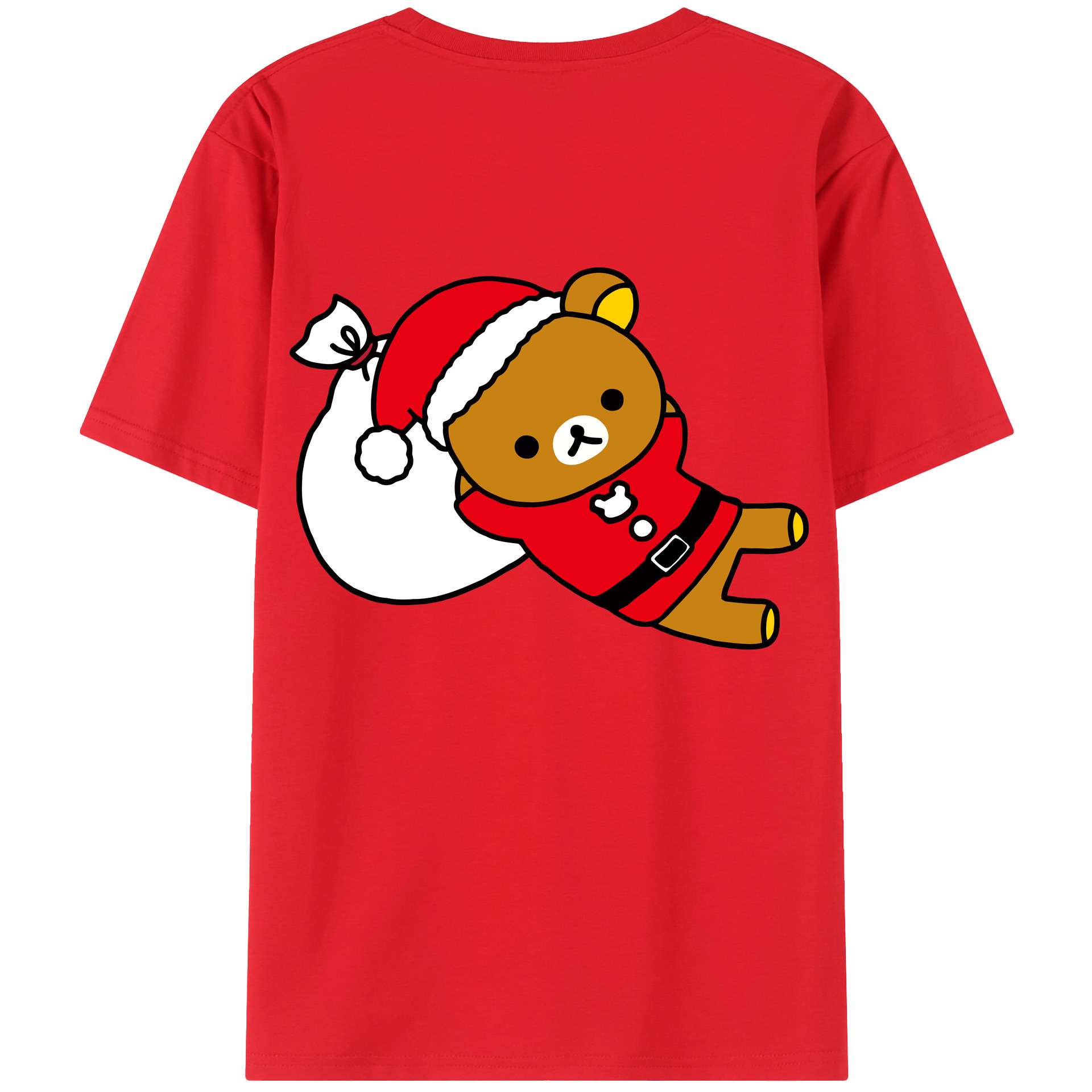 （画像用） リラックマ リラックマ キイロイトリ Rilakkuma Korilakkuma Kiiroitori 綿100％半袖Tシャツ（背面プリント）