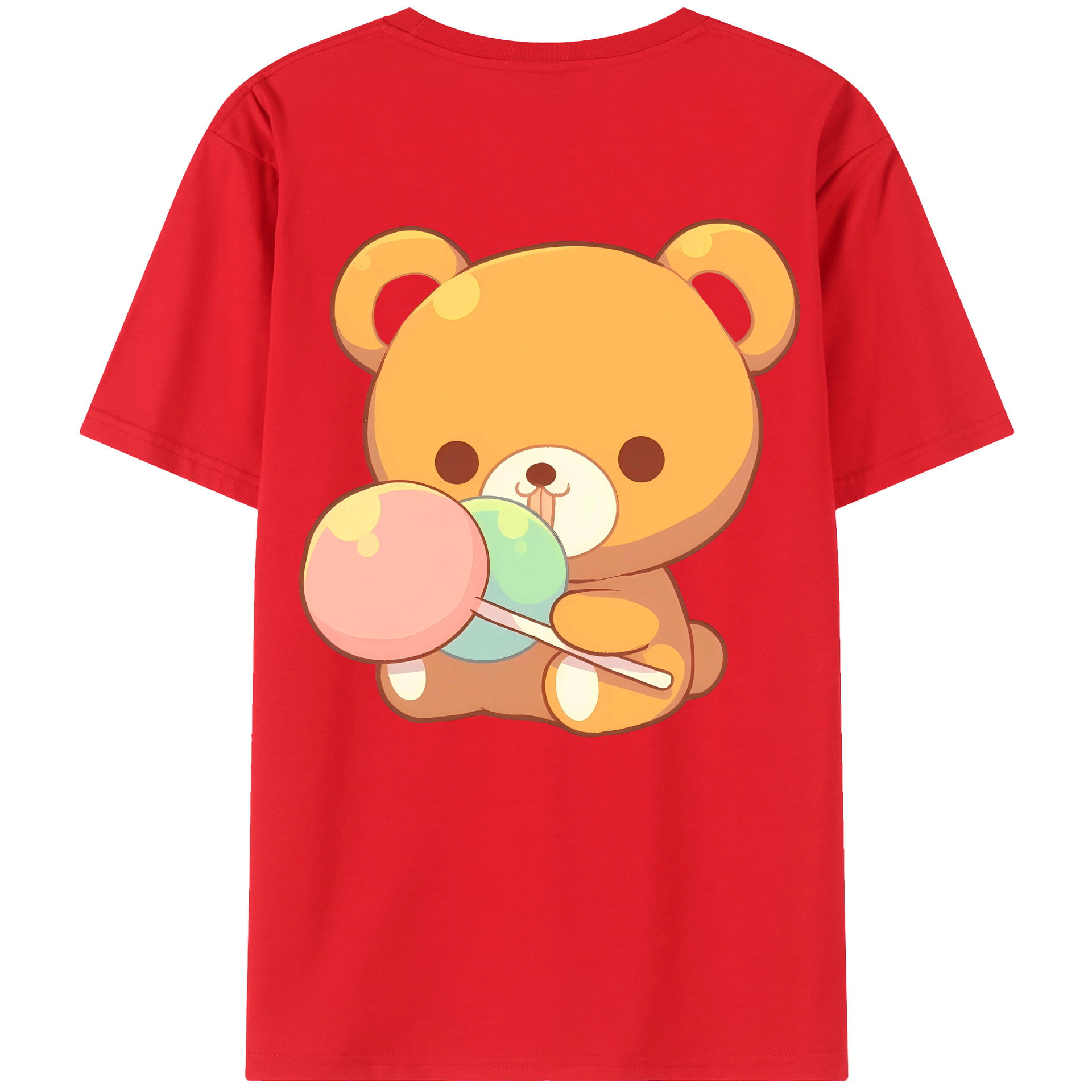 （画像用） リラックマ リラックマ キイロイトリ Rilakkuma Korilakkuma Kiiroitori 綿100％半袖Tシャツ（背面プリント）