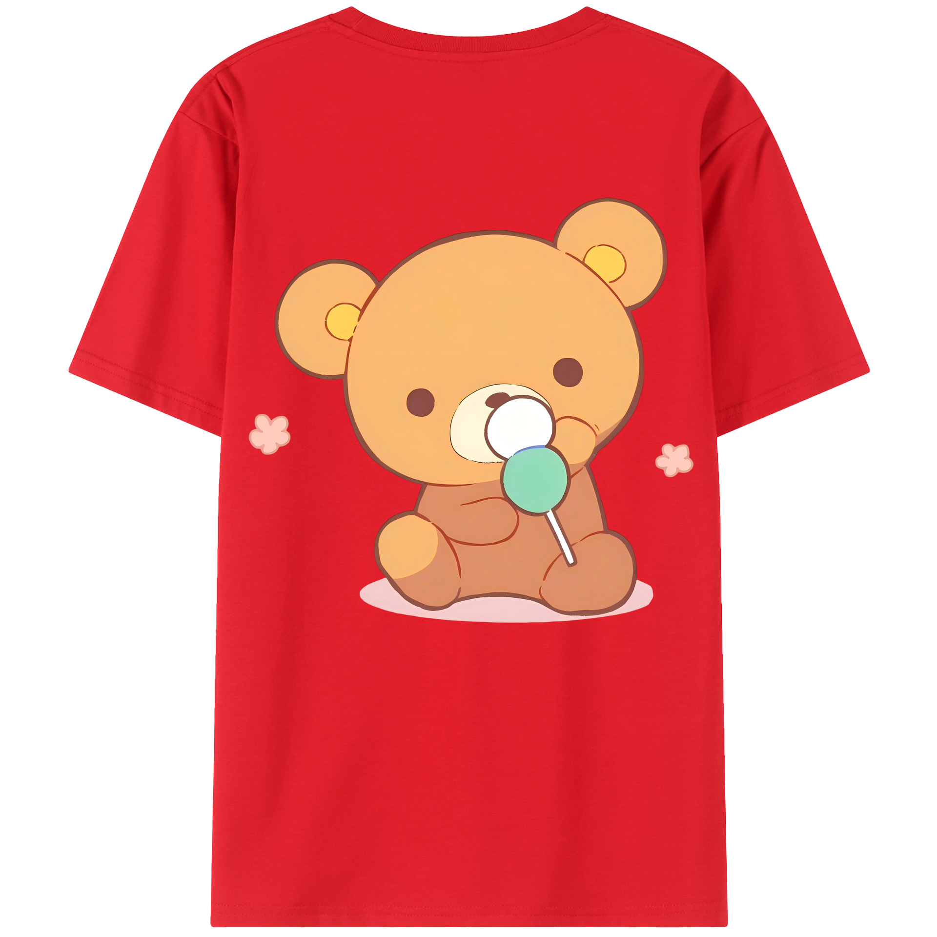 （画像用） リラックマ リラックマ キイロイトリ Rilakkuma Korilakkuma Kiiroitori 綿100％半袖Tシャツ（背面プリント）