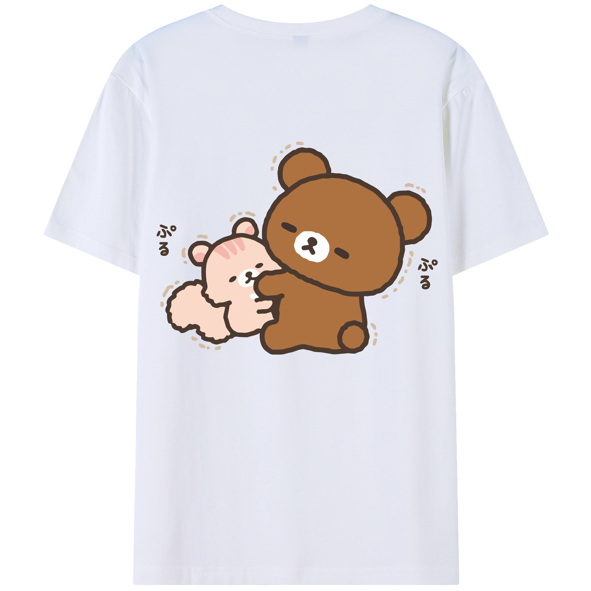 （画像用） リラックマ リラックマ キイロイトリ Rilakkuma Korilakkuma Kiiroitori 綿100％半袖Tシャツ（背面プリント）