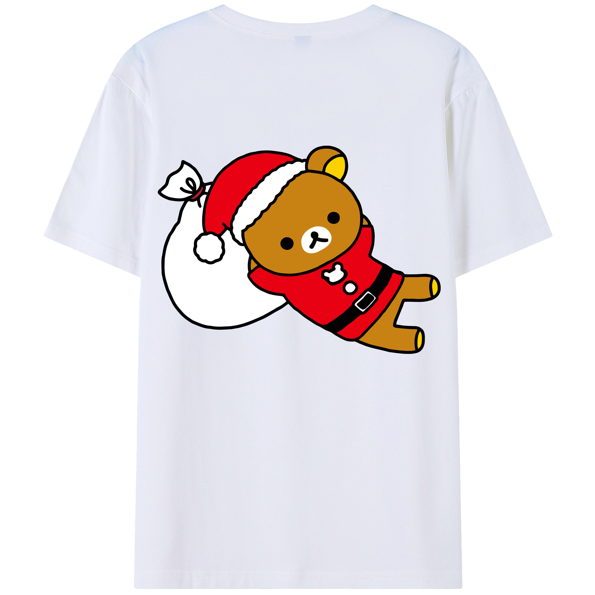 （画像用） リラックマ リラックマ キイロイトリ Rilakkuma Korilakkuma Kiiroitori 綿100％半袖Tシャツ（背面プリント）