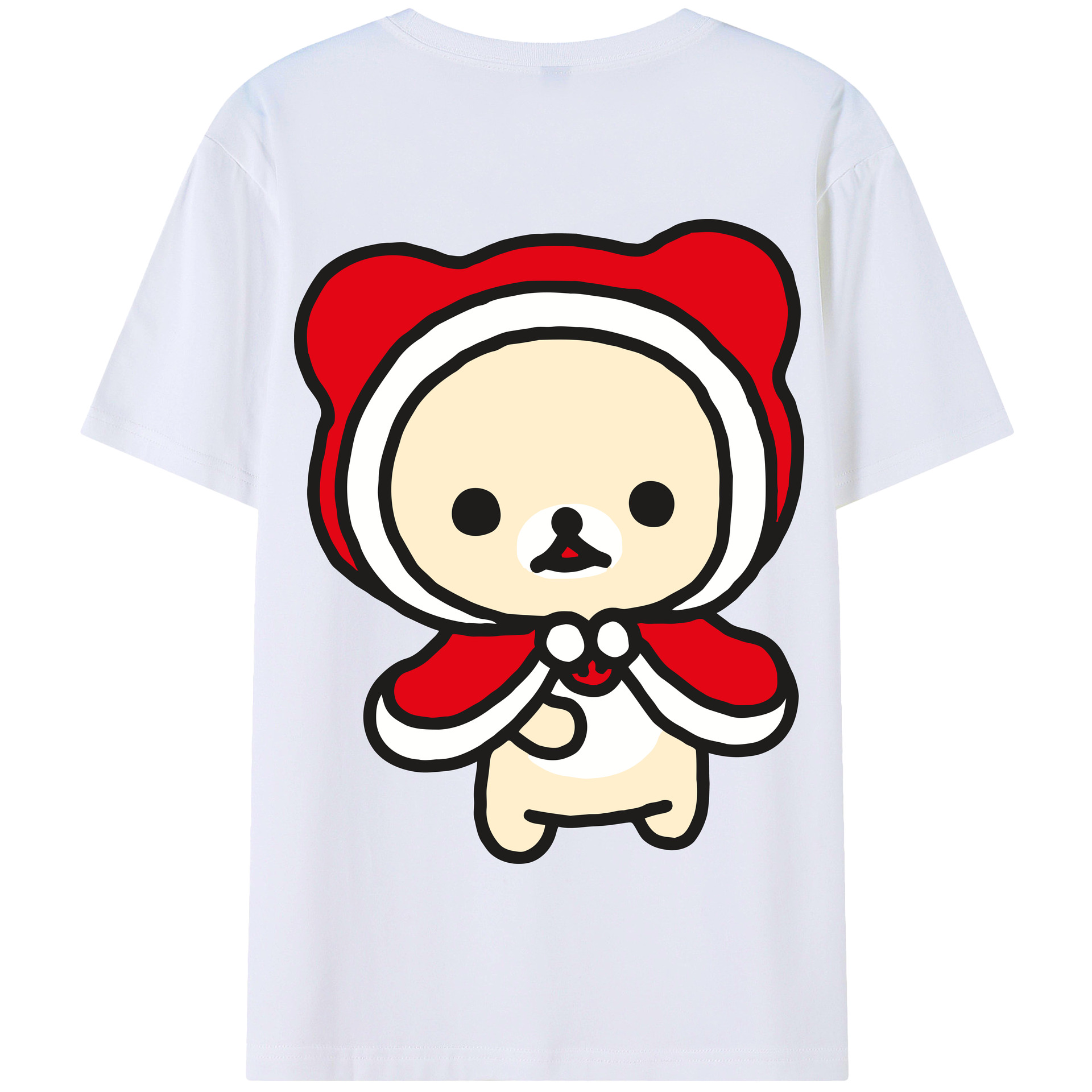 （画像用） リラックマ リラックマ キイロイトリ Rilakkuma Korilakkuma Kiiroitori 綿100％半袖Tシャツ（背面プリント）
