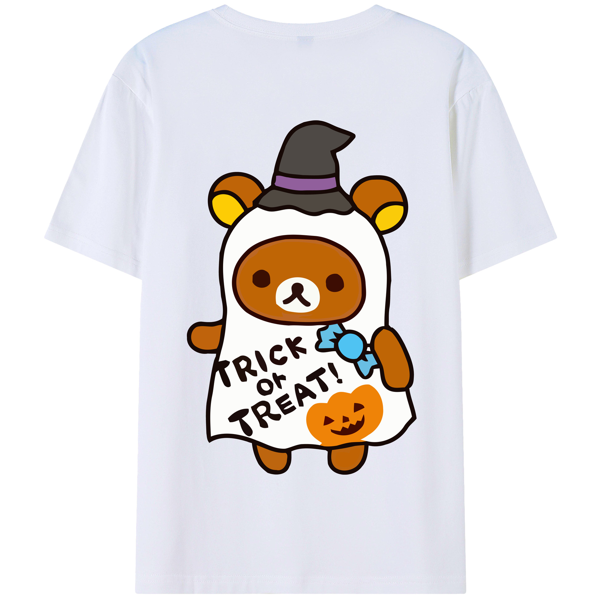 （画像用） リラックマ リラックマ キイロイトリ Rilakkuma Korilakkuma Kiiroitori 綿100％半袖Tシャツ（背面プリント）