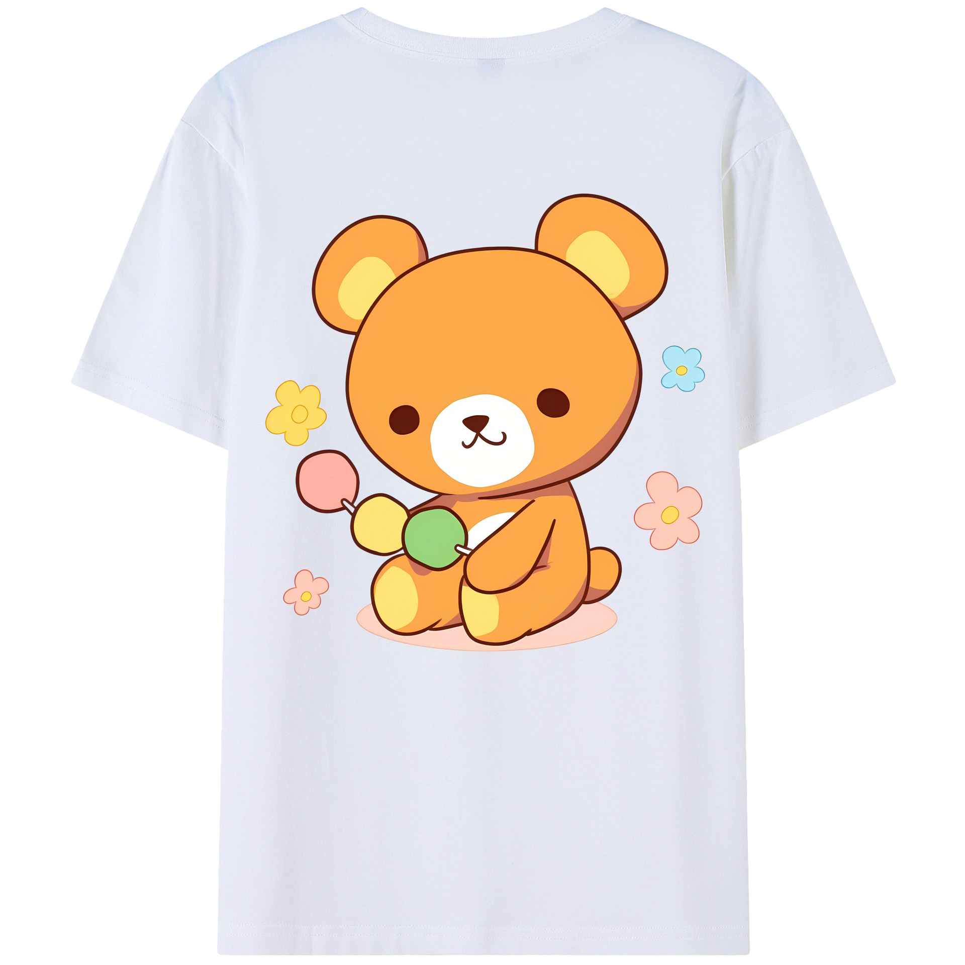 （画像用） リラックマ リラックマ キイロイトリ Rilakkuma Korilakkuma Kiiroitori 綿100％半袖Tシャツ（背面プリント）