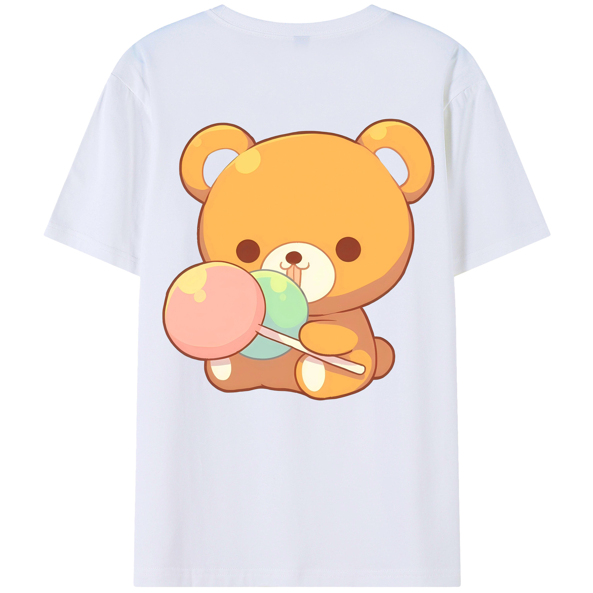 （画像用） リラックマ リラックマ キイロイトリ Rilakkuma Korilakkuma Kiiroitori 綿100％半袖Tシャツ（背面プリント）