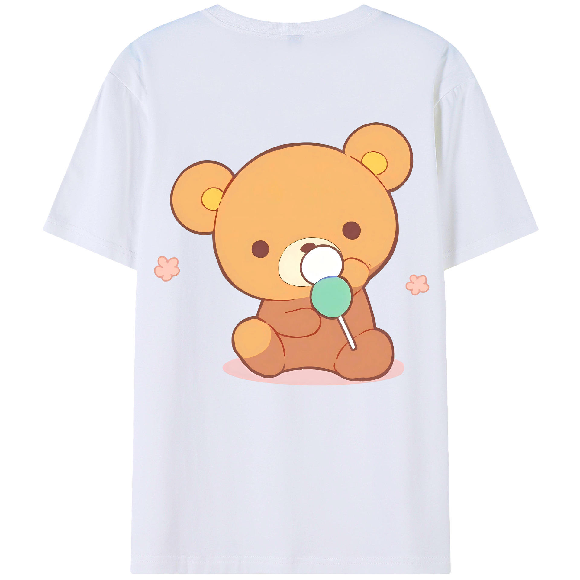 （画像用） リラックマ リラックマ キイロイトリ Rilakkuma Korilakkuma Kiiroitori 綿100％半袖Tシャツ（背面プリント）