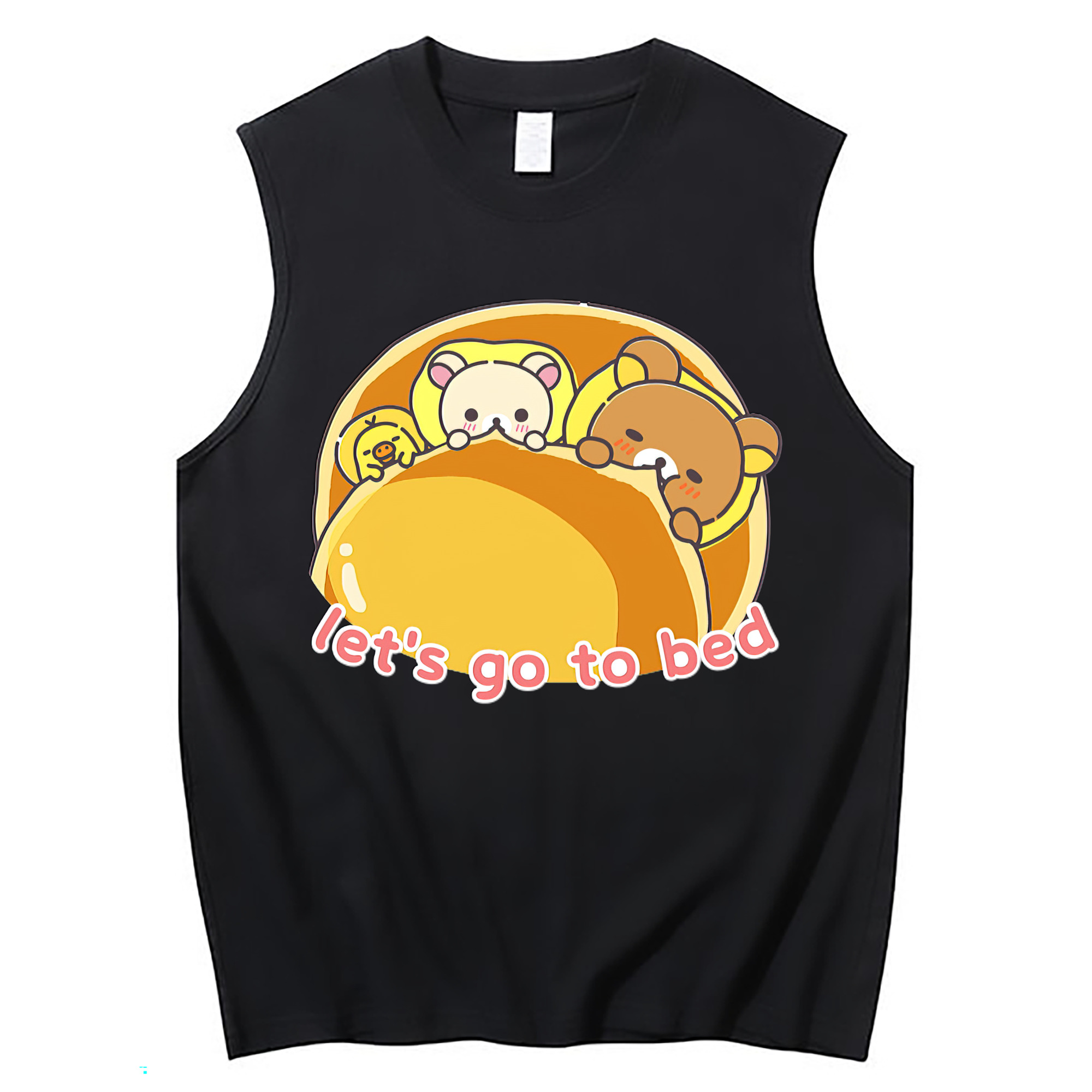（画像用） リラックマ リラックマ キイロイトリ Rilakkuma Korilakkuma Kiiroitori コットン100％タンクトップ（フロントプリント）