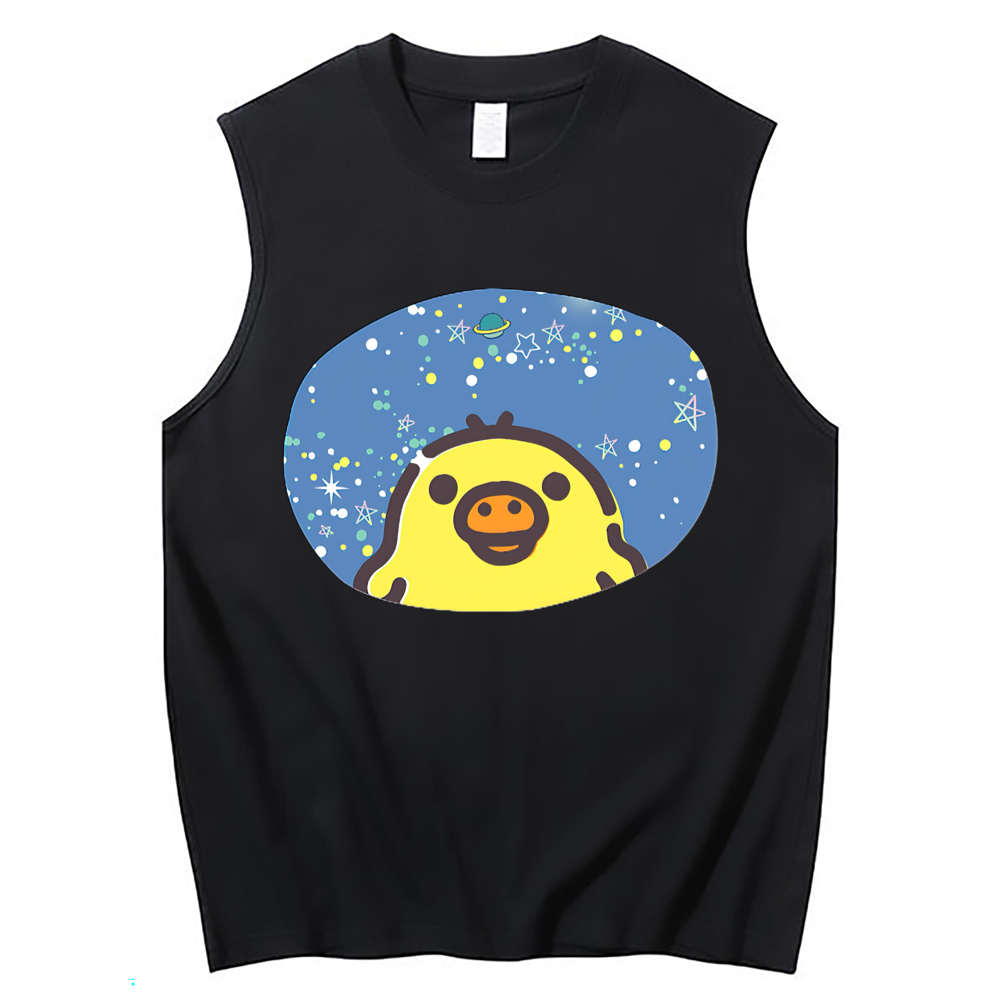 （画像用） リラックマ リラックマ キイロイトリ Rilakkuma Korilakkuma Kiiroitori コットン100％タンクトップ（フロントプリント）