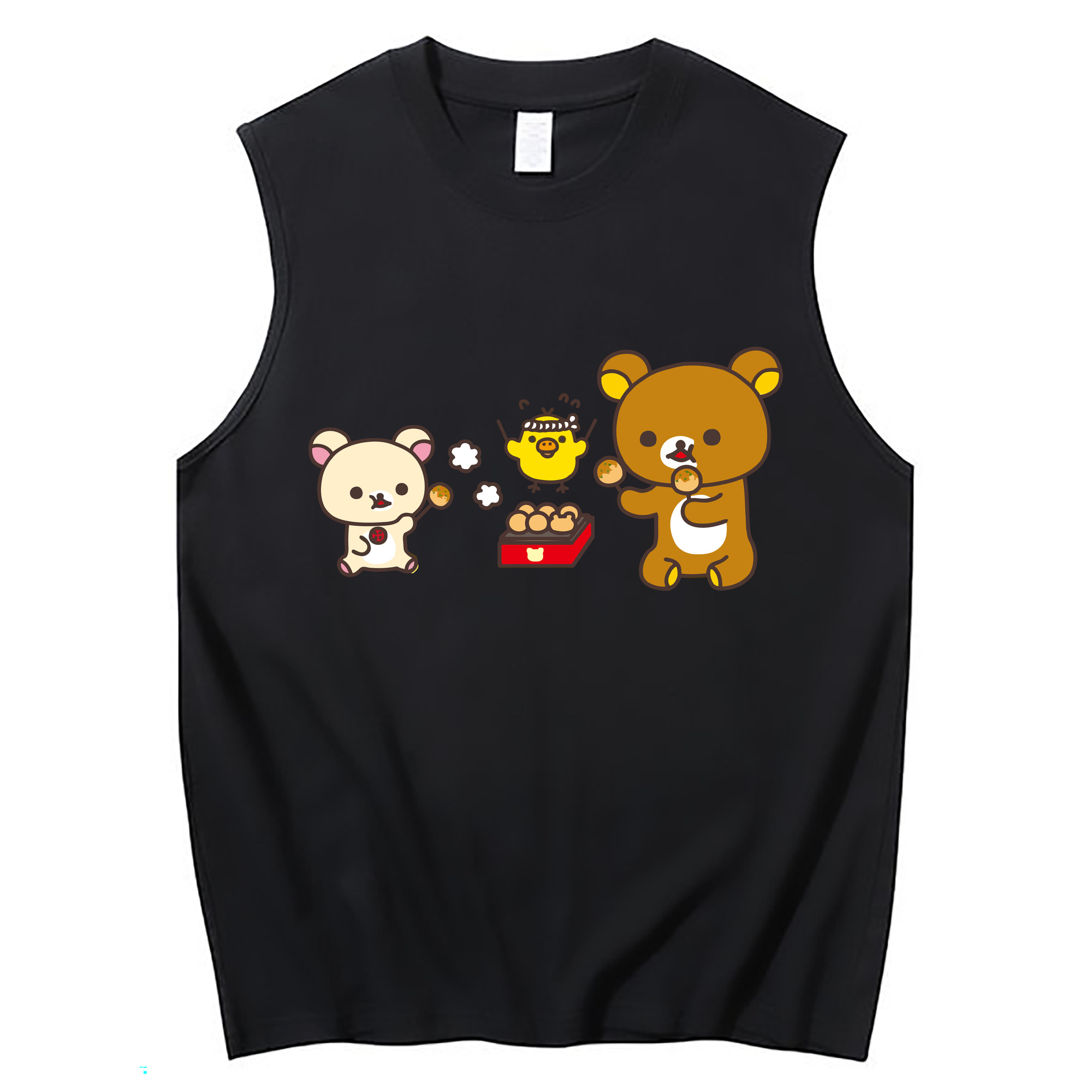 （画像用） リラックマ リラックマ キイロイトリ Rilakkuma Korilakkuma Kiiroitori コットン100％タンクトップ（フロントプリント）