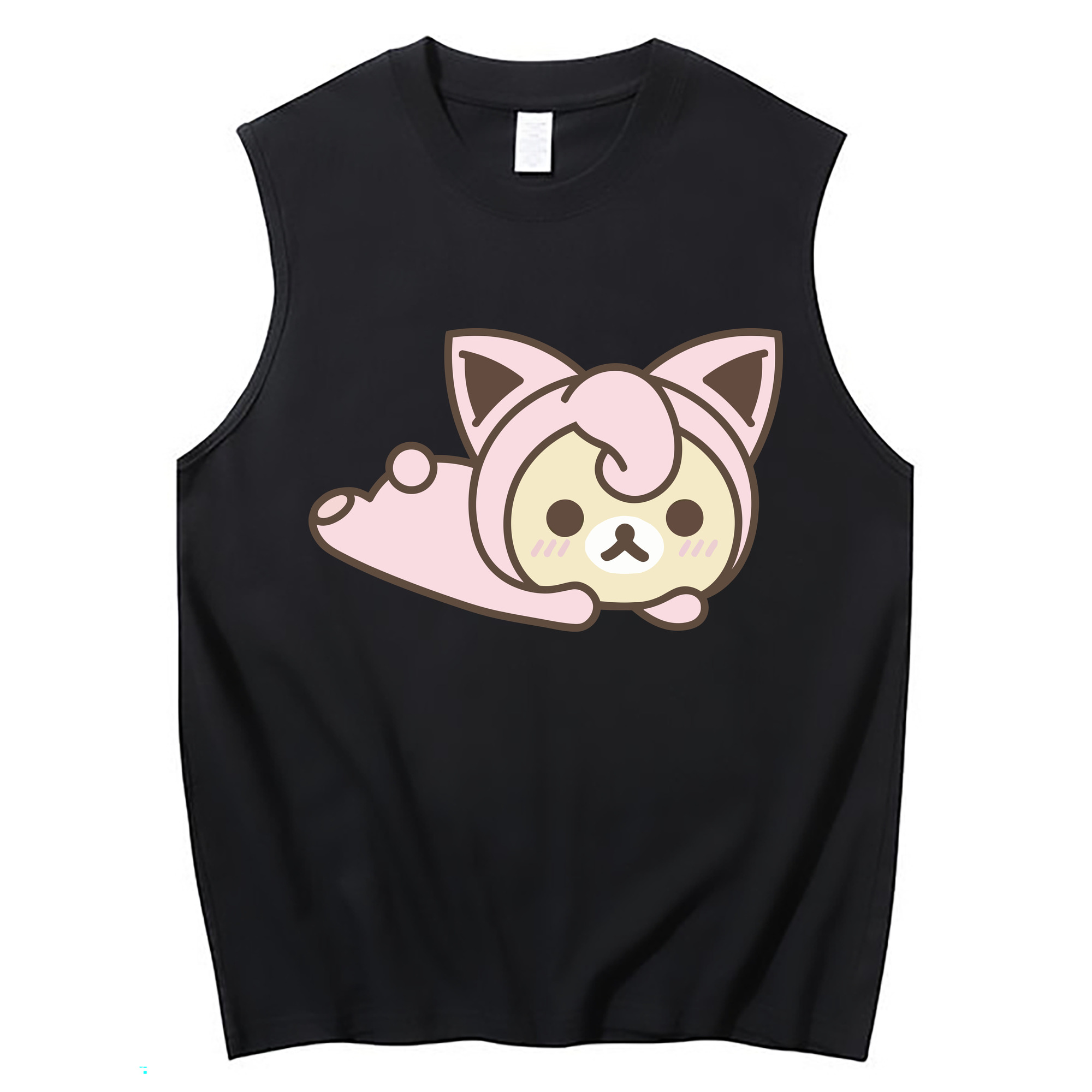 （画像用） リラックマ リラックマ キイロイトリ Rilakkuma Korilakkuma Kiiroitori コットン100％タンクトップ（フロントプリント）