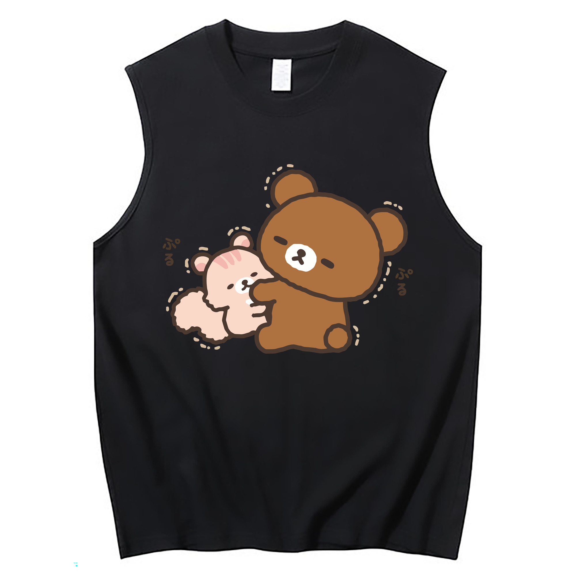 （画像用） リラックマ リラックマ キイロイトリ Rilakkuma Korilakkuma Kiiroitori コットン100％タンクトップ（フロントプリント）