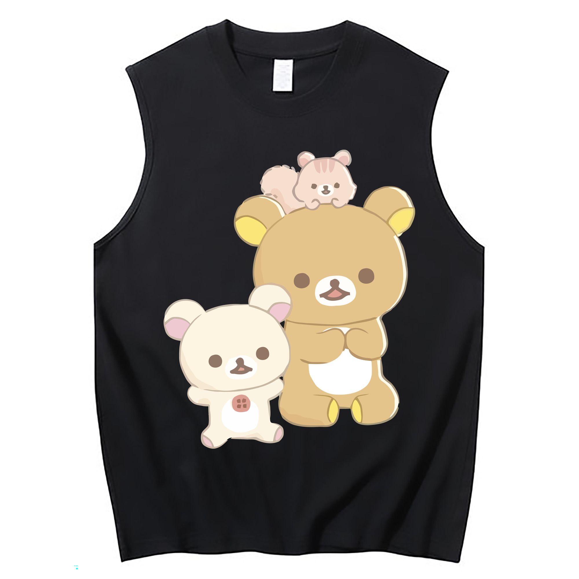 （画像用） リラックマ リラックマ キイロイトリ Rilakkuma Korilakkuma Kiiroitori コットン100％タンクトップ（フロントプリント）