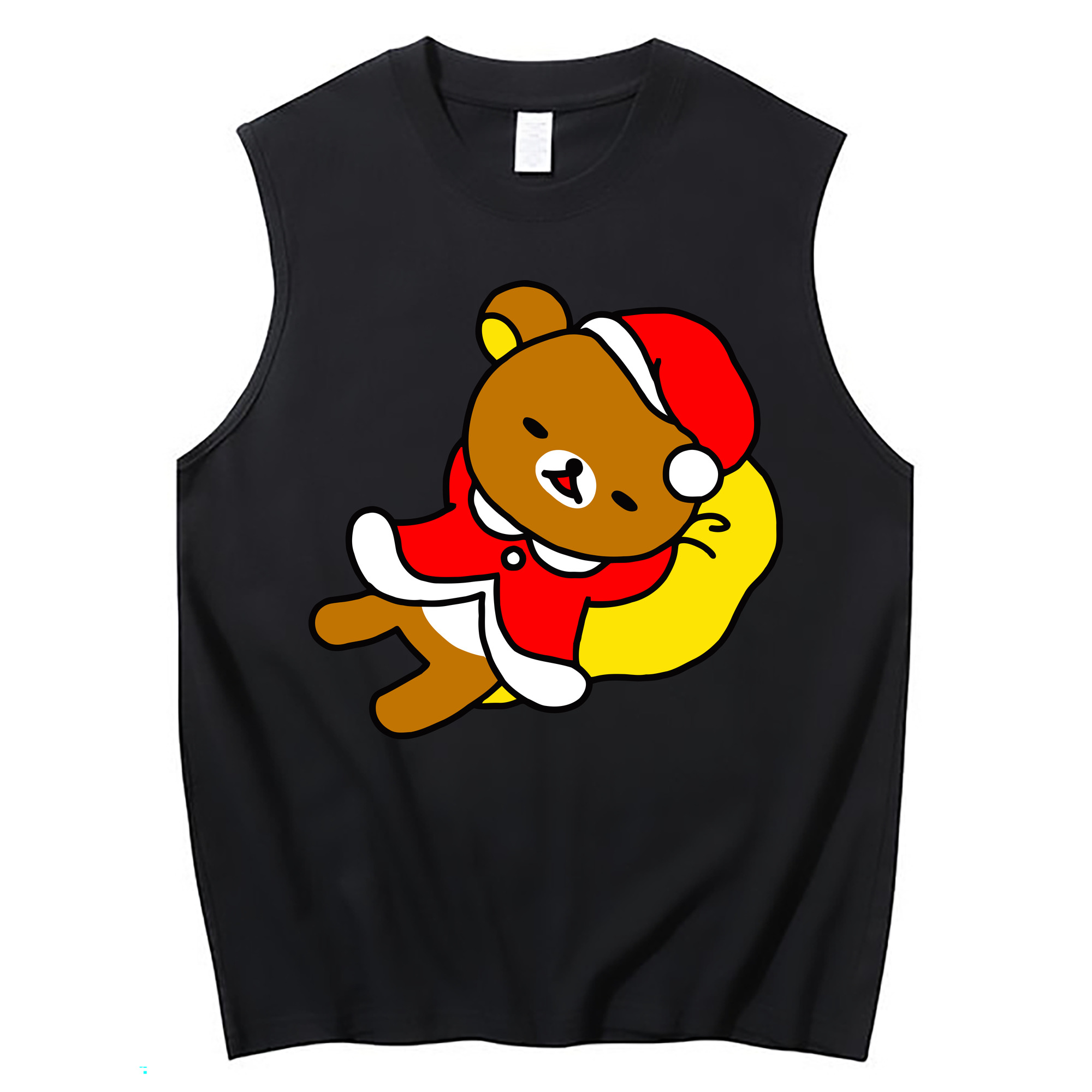 （画像用） リラックマ リラックマ キイロイトリ Rilakkuma Korilakkuma Kiiroitori コットン100％タンクトップ（フロントプリント）