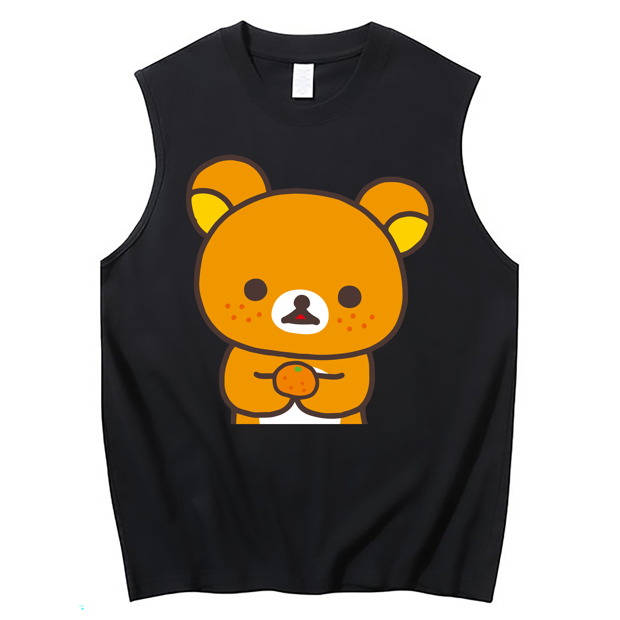 （画像用） リラックマ リラックマ キイロイトリ Rilakkuma Korilakkuma Kiiroitori コットン100％タンクトップ（フロントプリント）