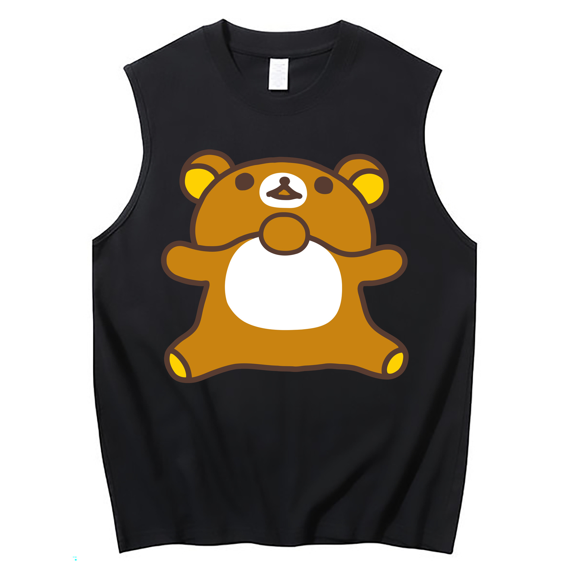 （画像用） リラックマ リラックマ キイロイトリ Rilakkuma Korilakkuma Kiiroitori コットン100％タンクトップ（フロントプリント）