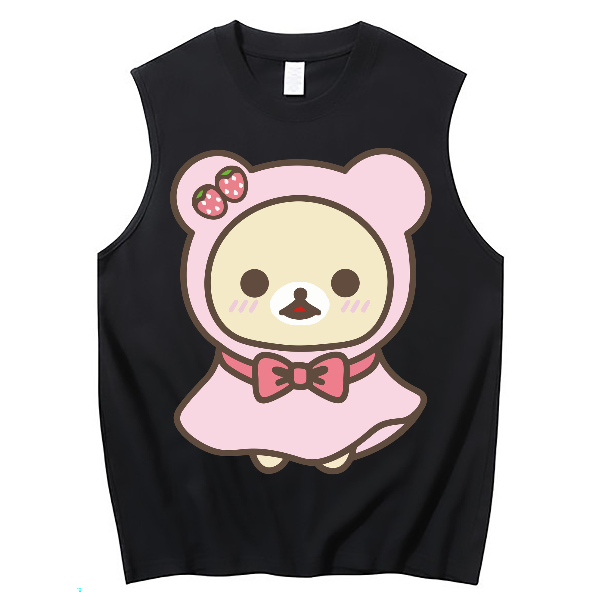 （画像用） リラックマ リラックマ キイロイトリ Rilakkuma Korilakkuma Kiiroitori コットン100％タンクトップ（フロントプリント）