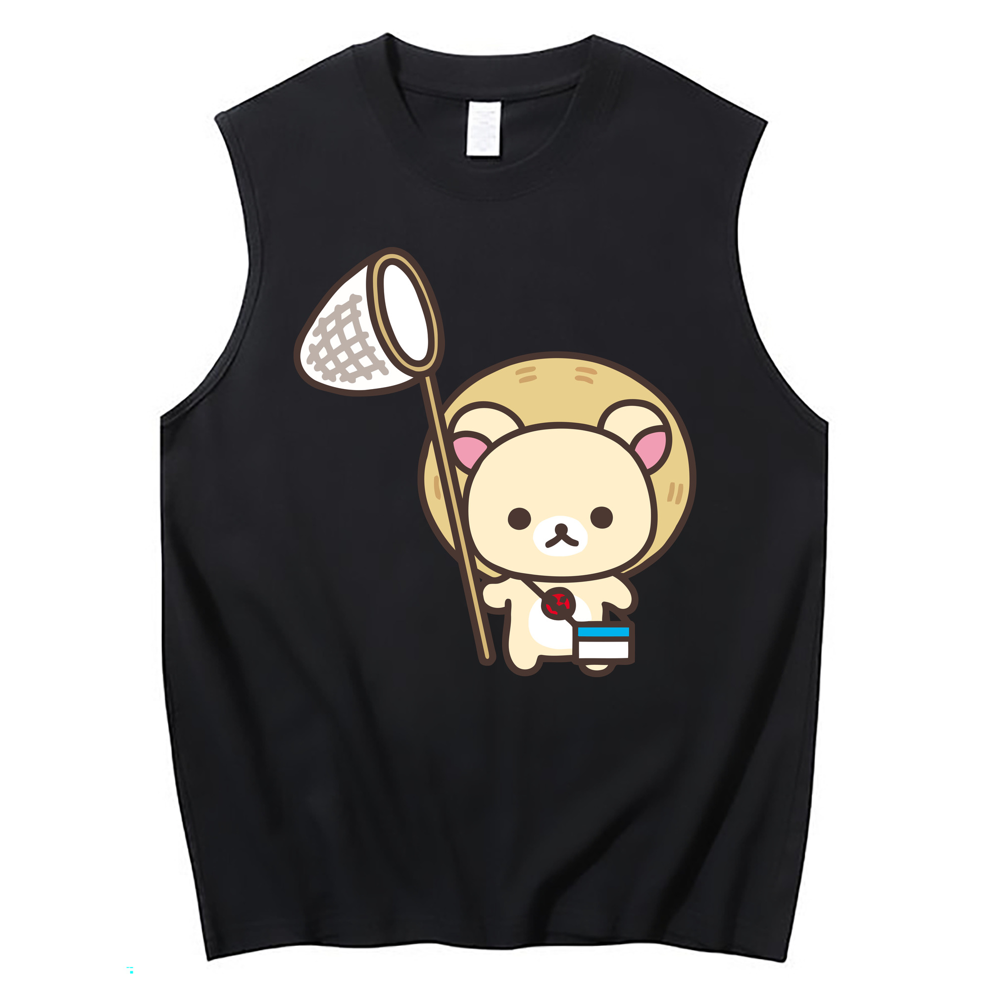（画像用） リラックマ リラックマ キイロイトリ Rilakkuma Korilakkuma Kiiroitori コットン100％タンクトップ（フロントプリント）