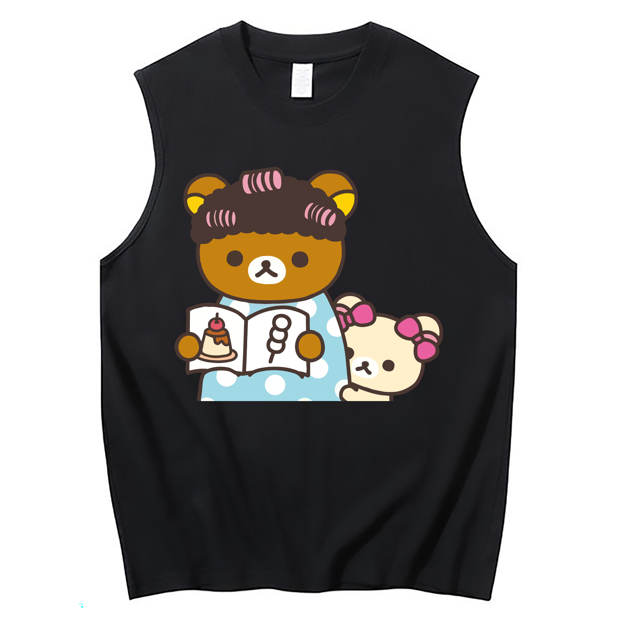（画像用） リラックマ リラックマ キイロイトリ Rilakkuma Korilakkuma Kiiroitori コットン100％タンクトップ（フロントプリント）