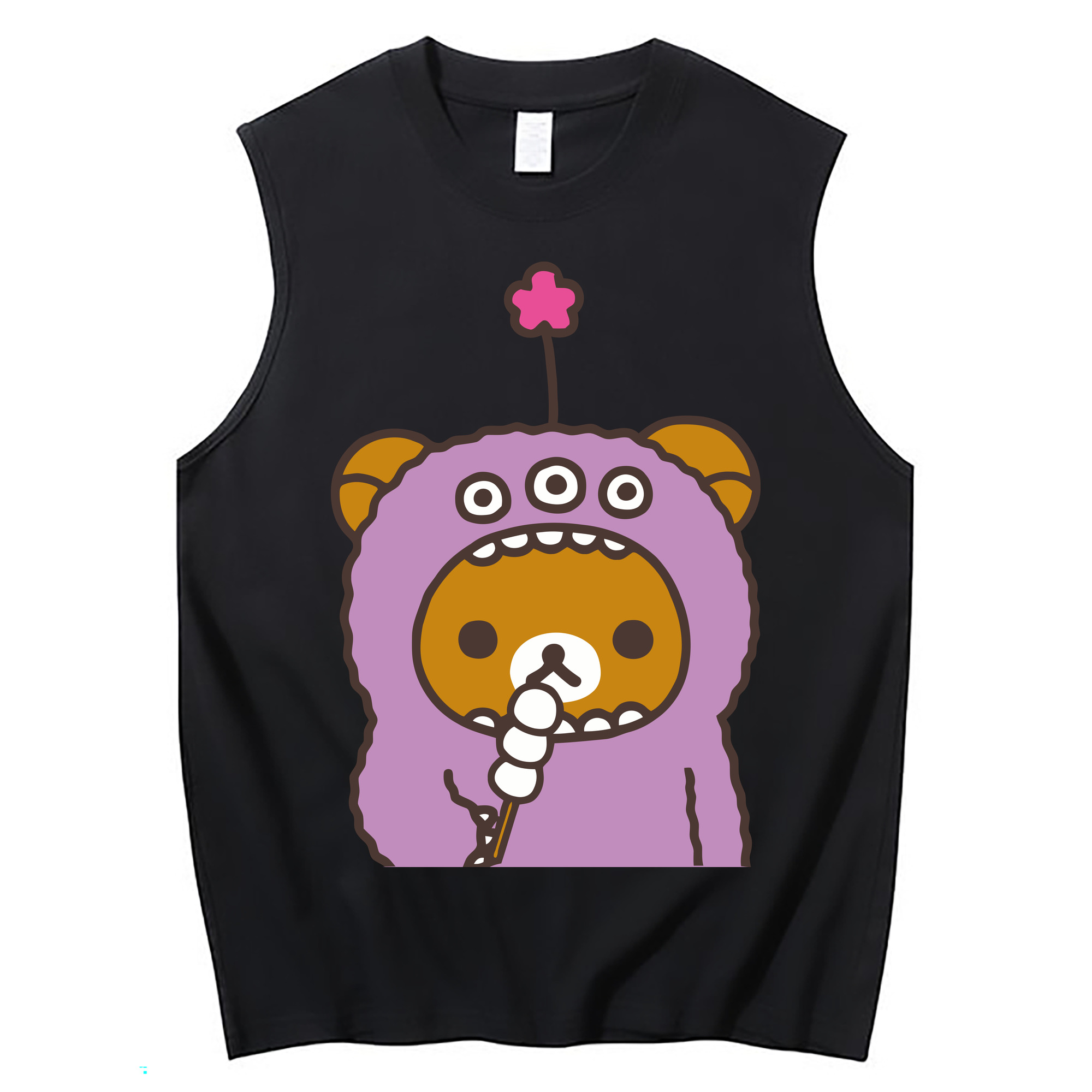 （画像用） リラックマ リラックマ キイロイトリ Rilakkuma Korilakkuma Kiiroitori コットン100％タンクトップ（フロントプリント）