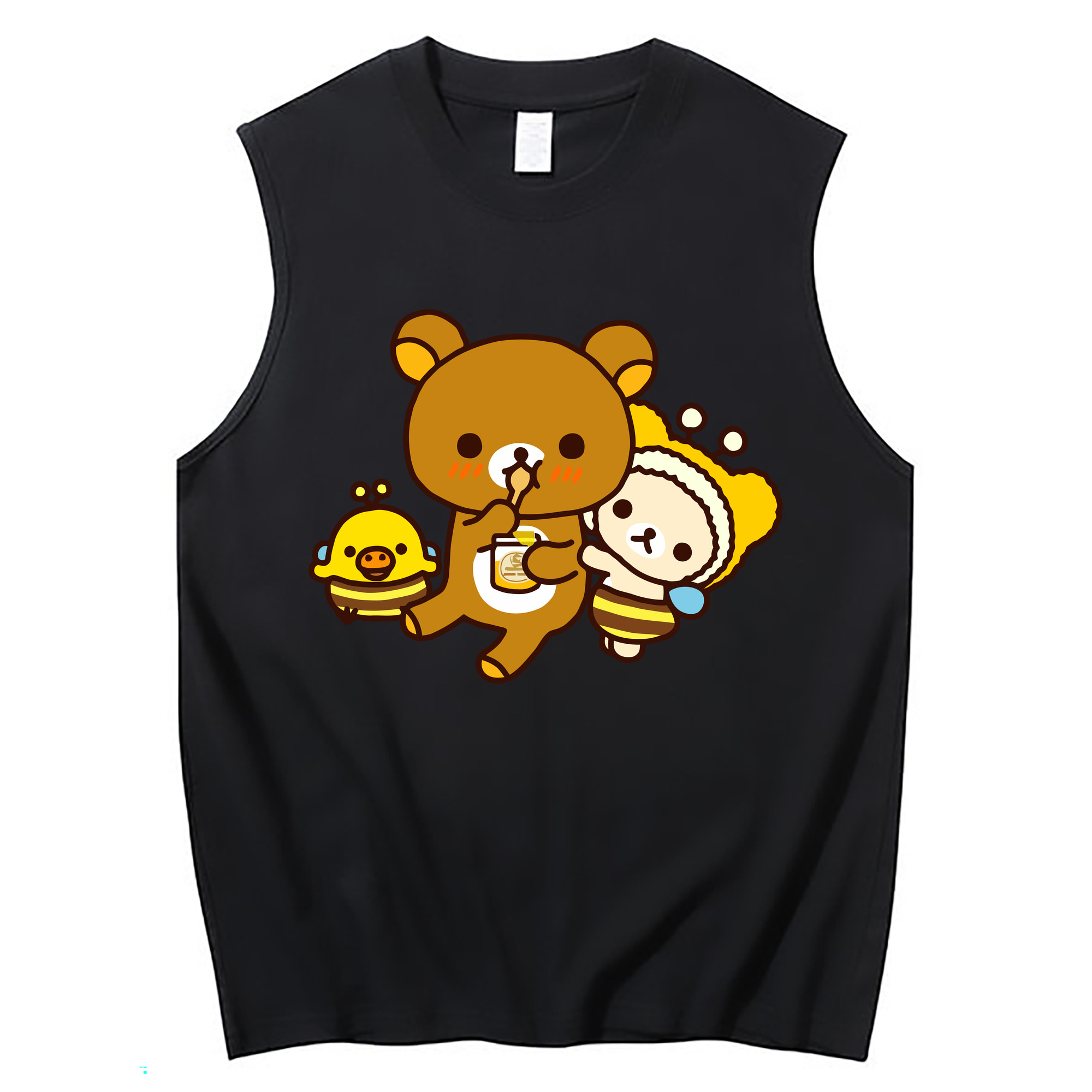 （画像用） リラックマ リラックマ キイロイトリ Rilakkuma Korilakkuma Kiiroitori コットン100％タンクトップ（フロントプリント）