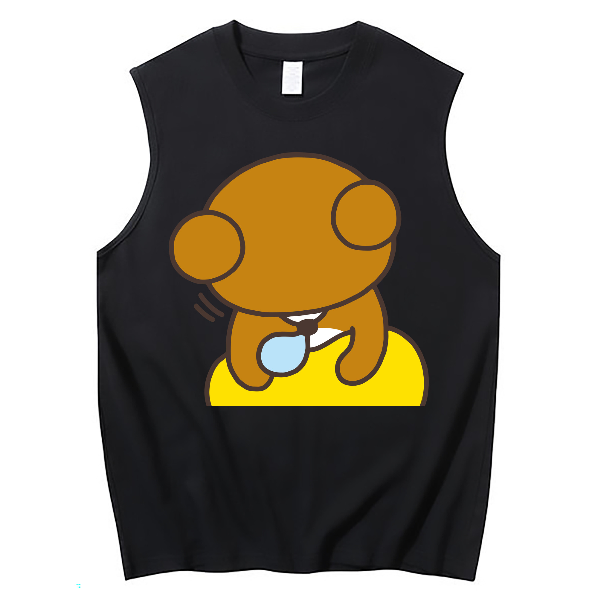 （画像用） リラックマ リラックマ キイロイトリ Rilakkuma Korilakkuma Kiiroitori コットン100％タンクトップ（フロントプリント）