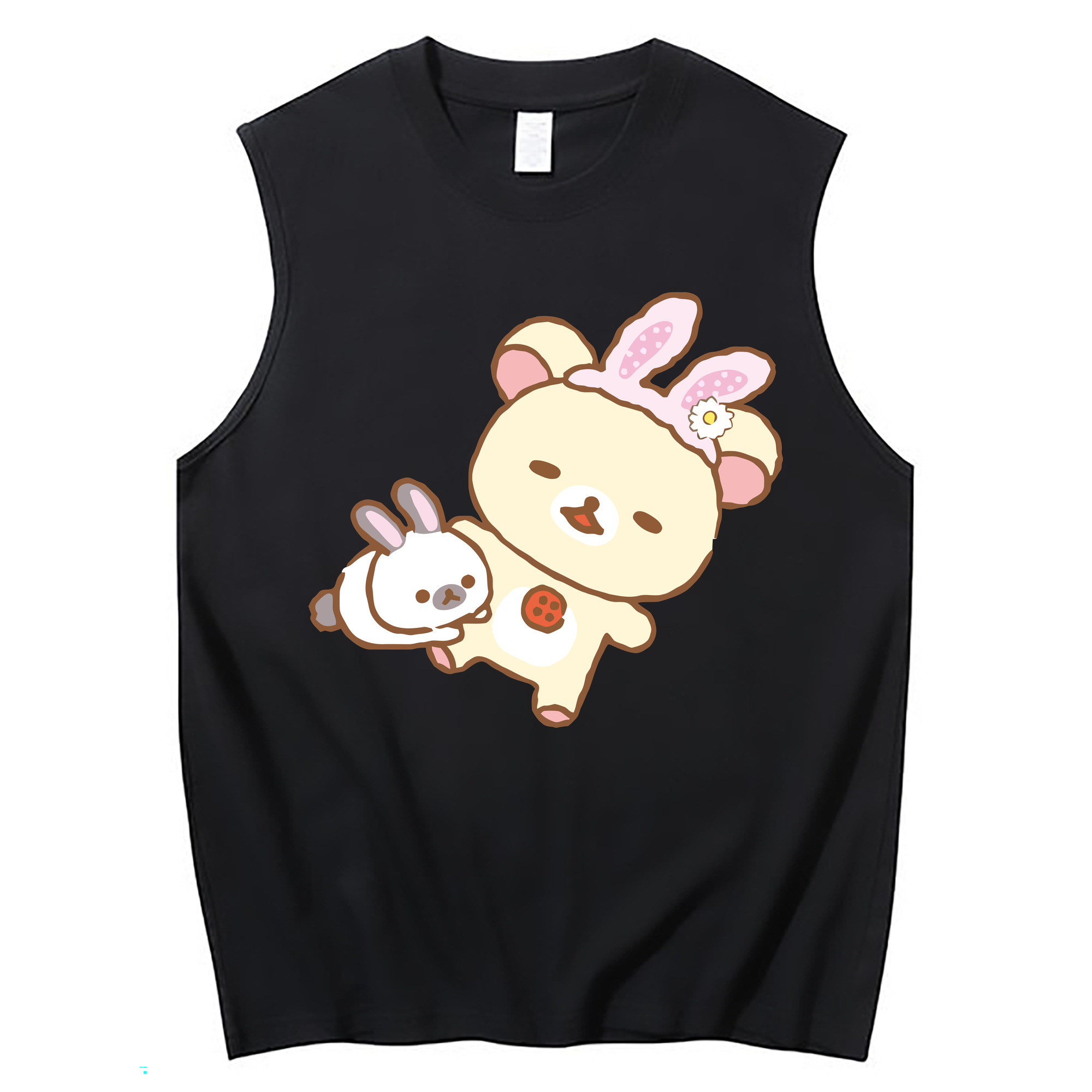 （画像用） リラックマ リラックマ キイロイトリ Rilakkuma Korilakkuma Kiiroitori コットン100％タンクトップ（フロントプリント）