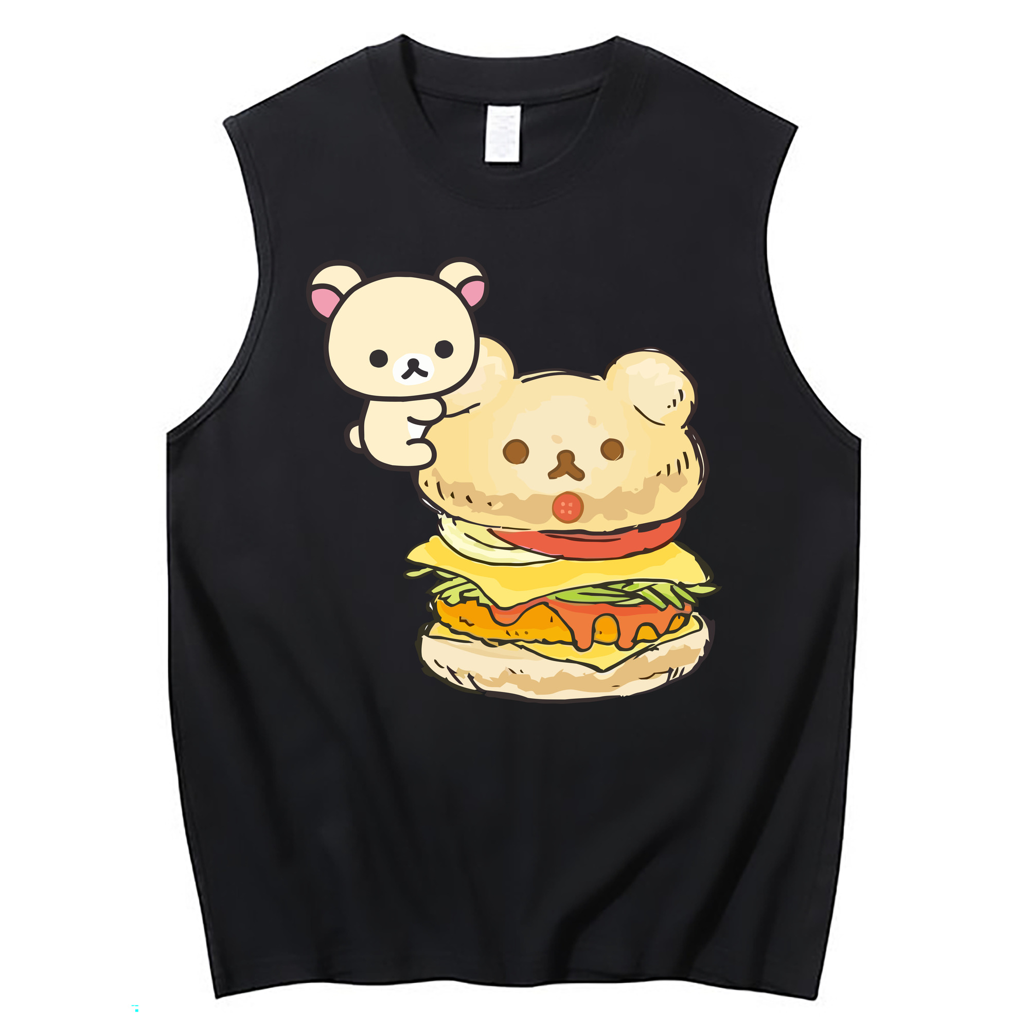（画像用） リラックマ リラックマ キイロイトリ Rilakkuma Korilakkuma Kiiroitori コットン100％タンクトップ（フロントプリント）