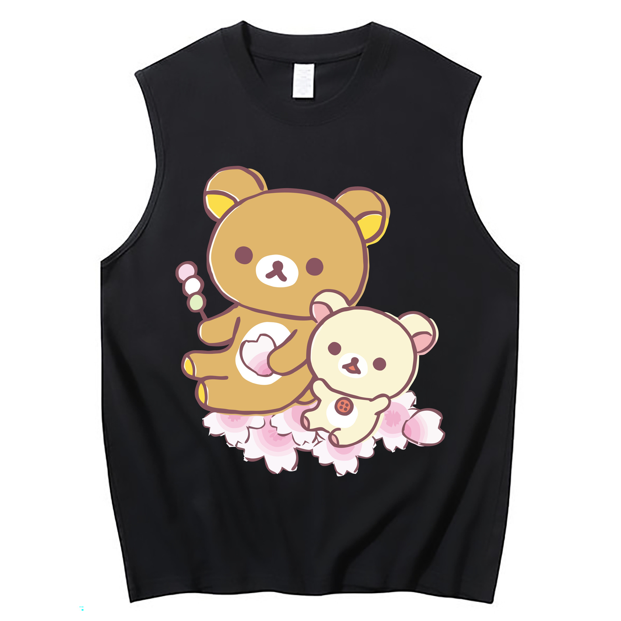 （画像用） リラックマ リラックマ キイロイトリ Rilakkuma Korilakkuma Kiiroitori コットン100％タンクトップ（フロントプリント）