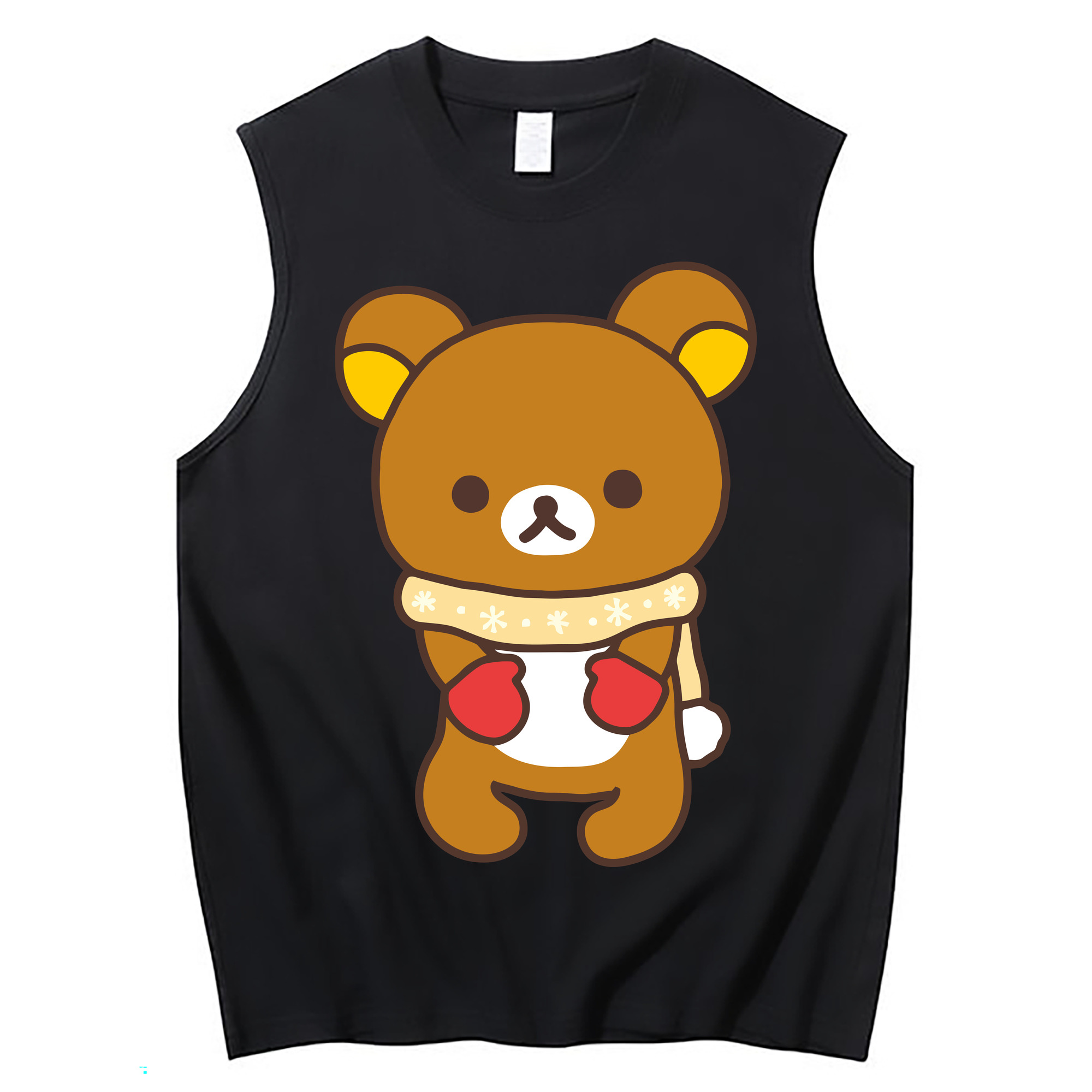 （画像用） リラックマ リラックマ キイロイトリ Rilakkuma Korilakkuma Kiiroitori コットン100％タンクトップ（フロントプリント）