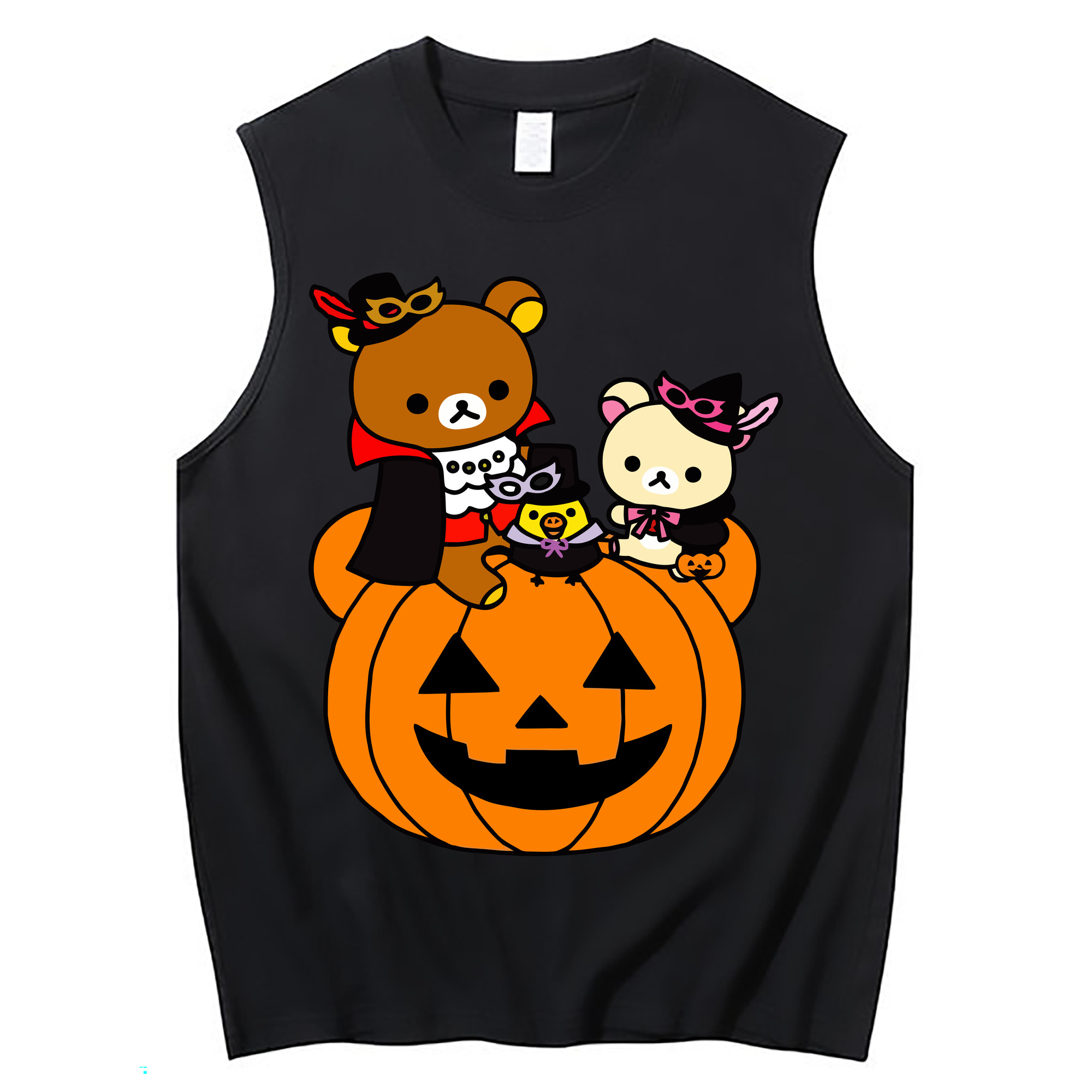 （画像用） リラックマ リラックマ キイロイトリ Rilakkuma Korilakkuma Kiiroitori コットン100％タンクトップ（フロントプリント）