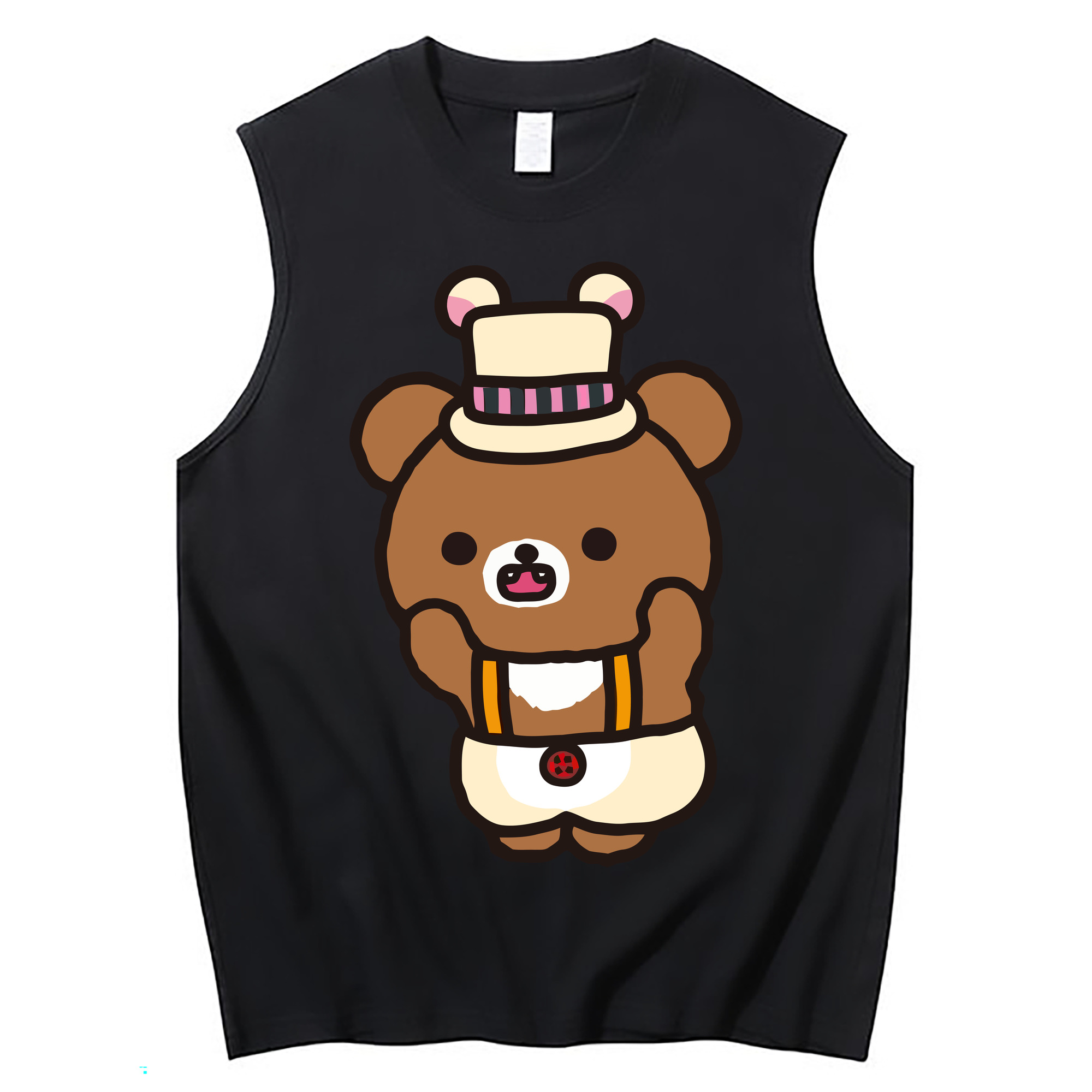 （画像用） リラックマ リラックマ キイロイトリ Rilakkuma Korilakkuma Kiiroitori コットン100％タンクトップ（フロントプリント）