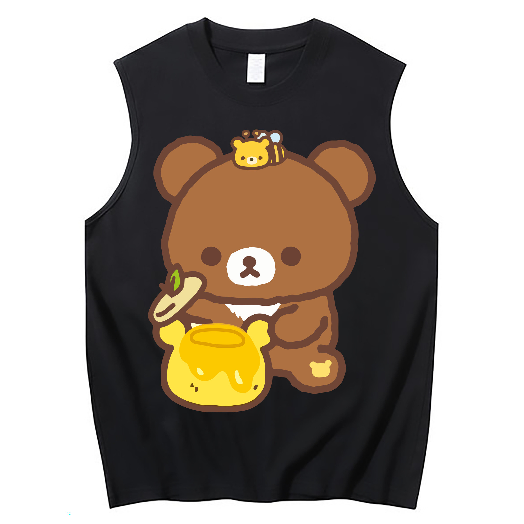 （画像用） リラックマ リラックマ キイロイトリ Rilakkuma Korilakkuma Kiiroitori コットン100％タンクトップ（フロントプリント）
