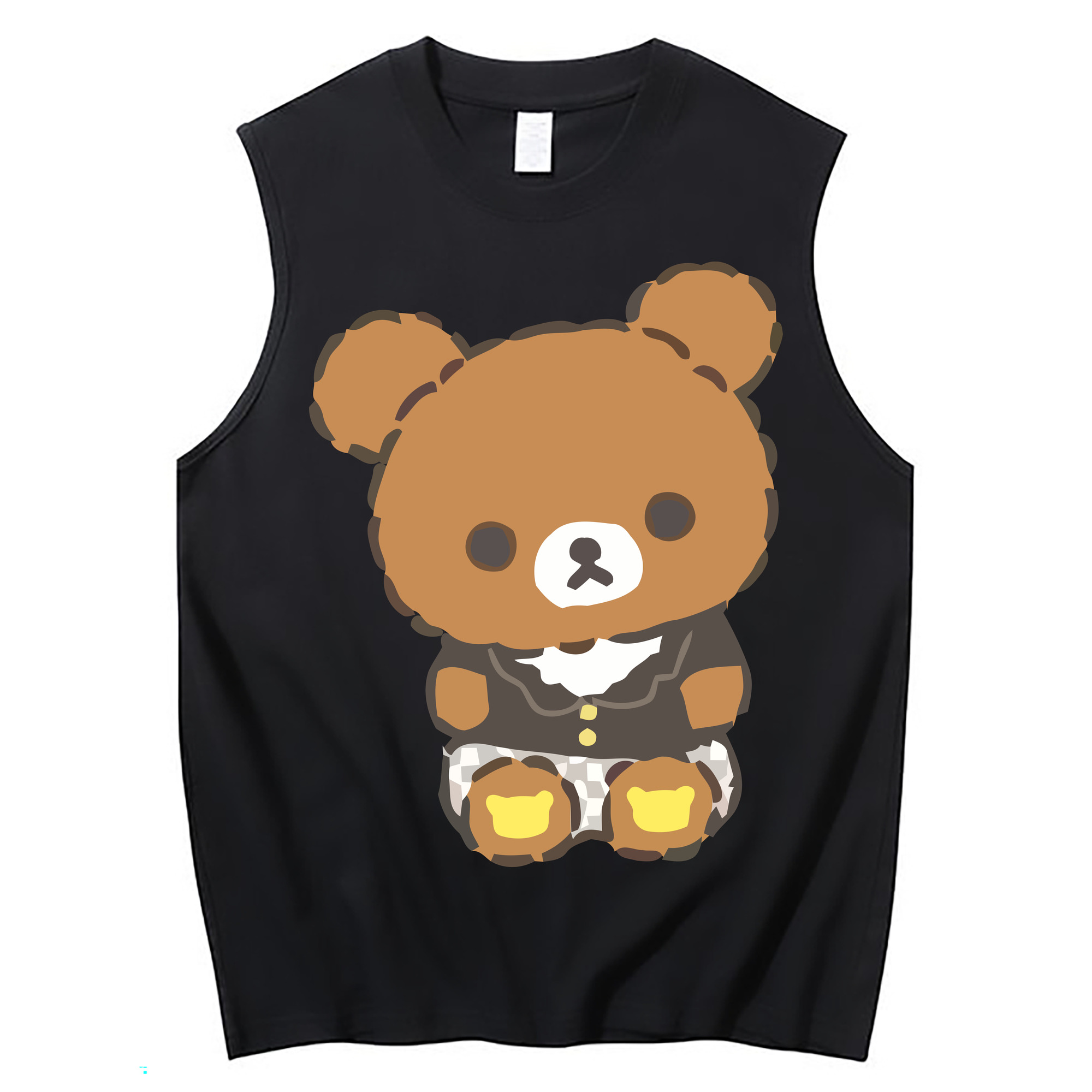 （画像用） リラックマ リラックマ キイロイトリ Rilakkuma Korilakkuma Kiiroitori コットン100％タンクトップ（フロントプリント）
