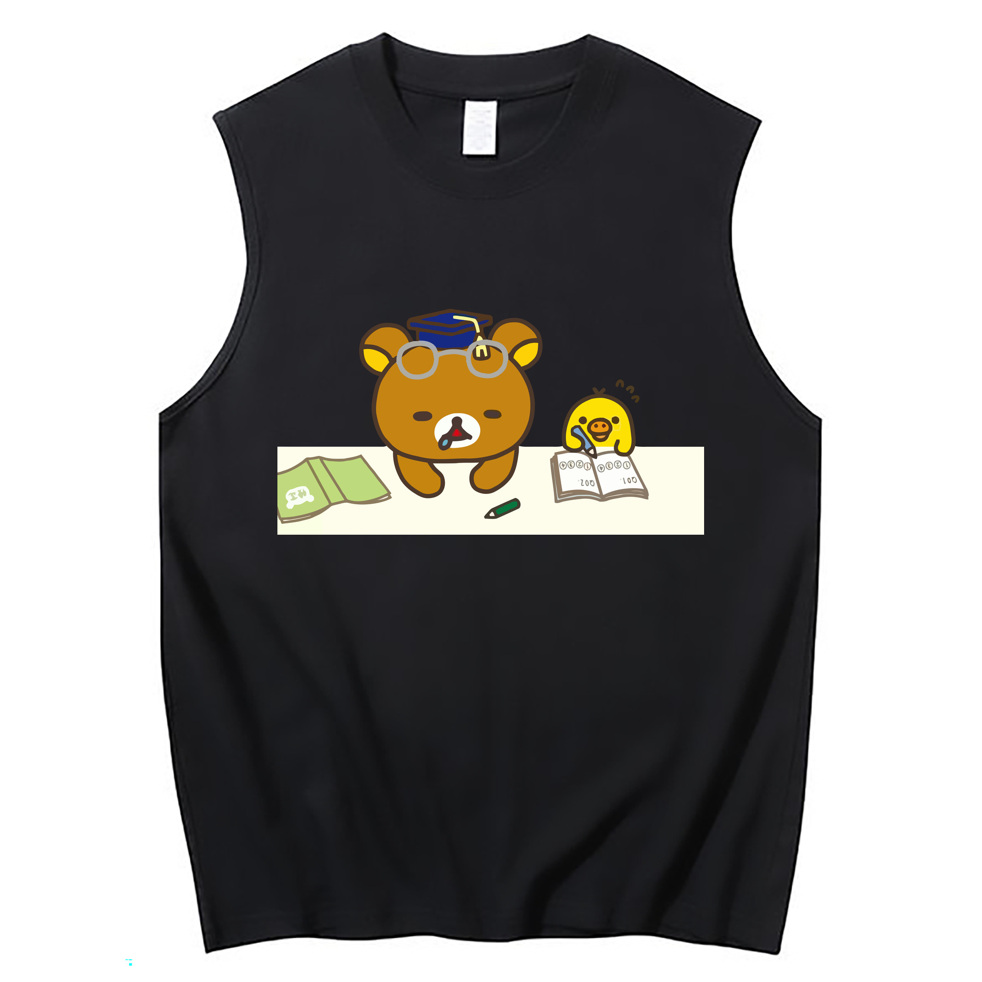 （画像用） リラックマ リラックマ キイロイトリ Rilakkuma Korilakkuma Kiiroitori コットン100％タンクトップ（フロントプリント）