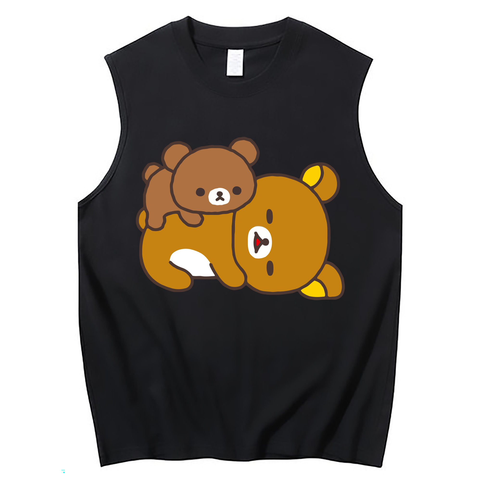 （画像用） リラックマ リラックマ キイロイトリ Rilakkuma Korilakkuma Kiiroitori コットン100％タンクトップ（フロントプリント）