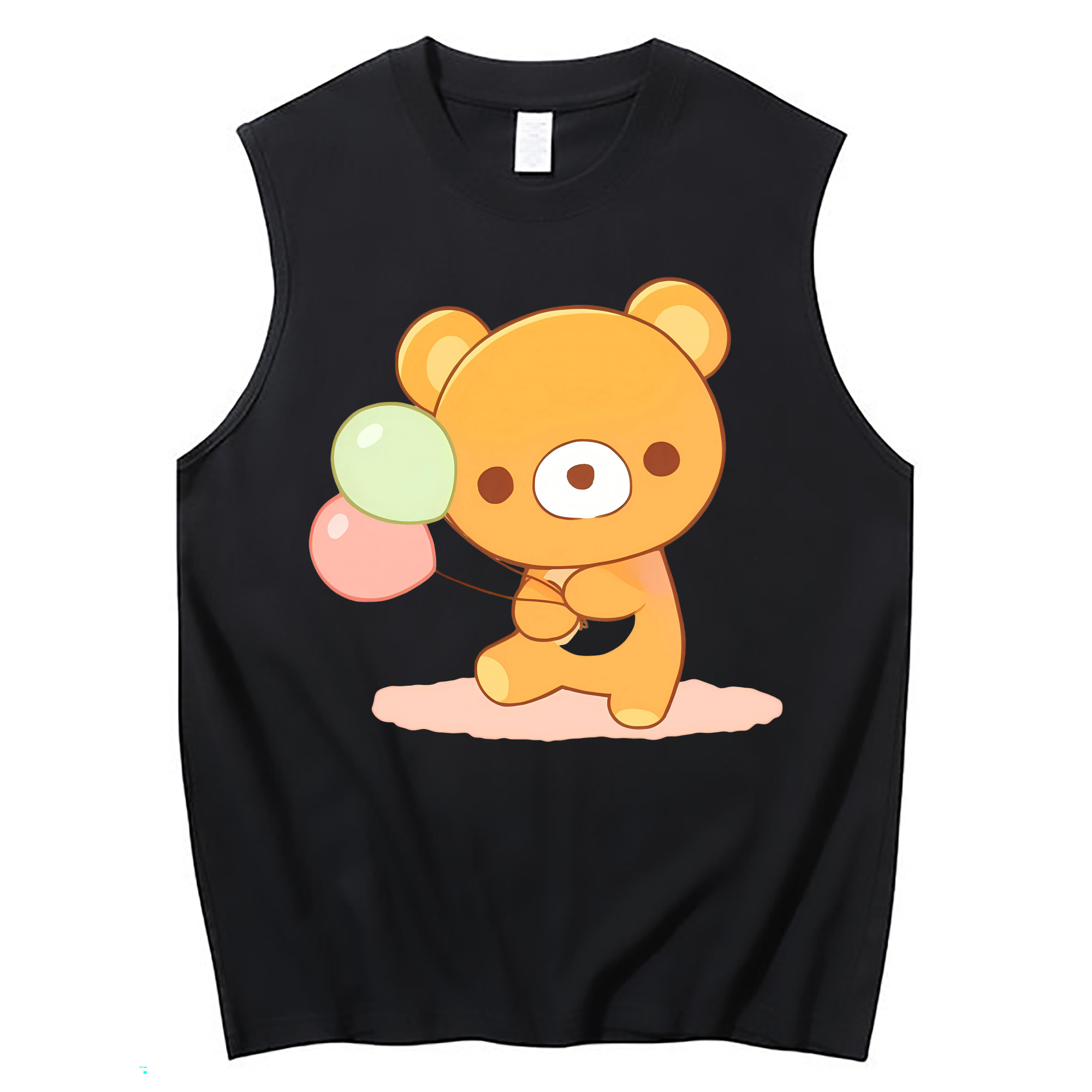 （画像用） リラックマ リラックマ キイロイトリ Rilakkuma Korilakkuma Kiiroitori コットン100％タンクトップ（フロントプリント）