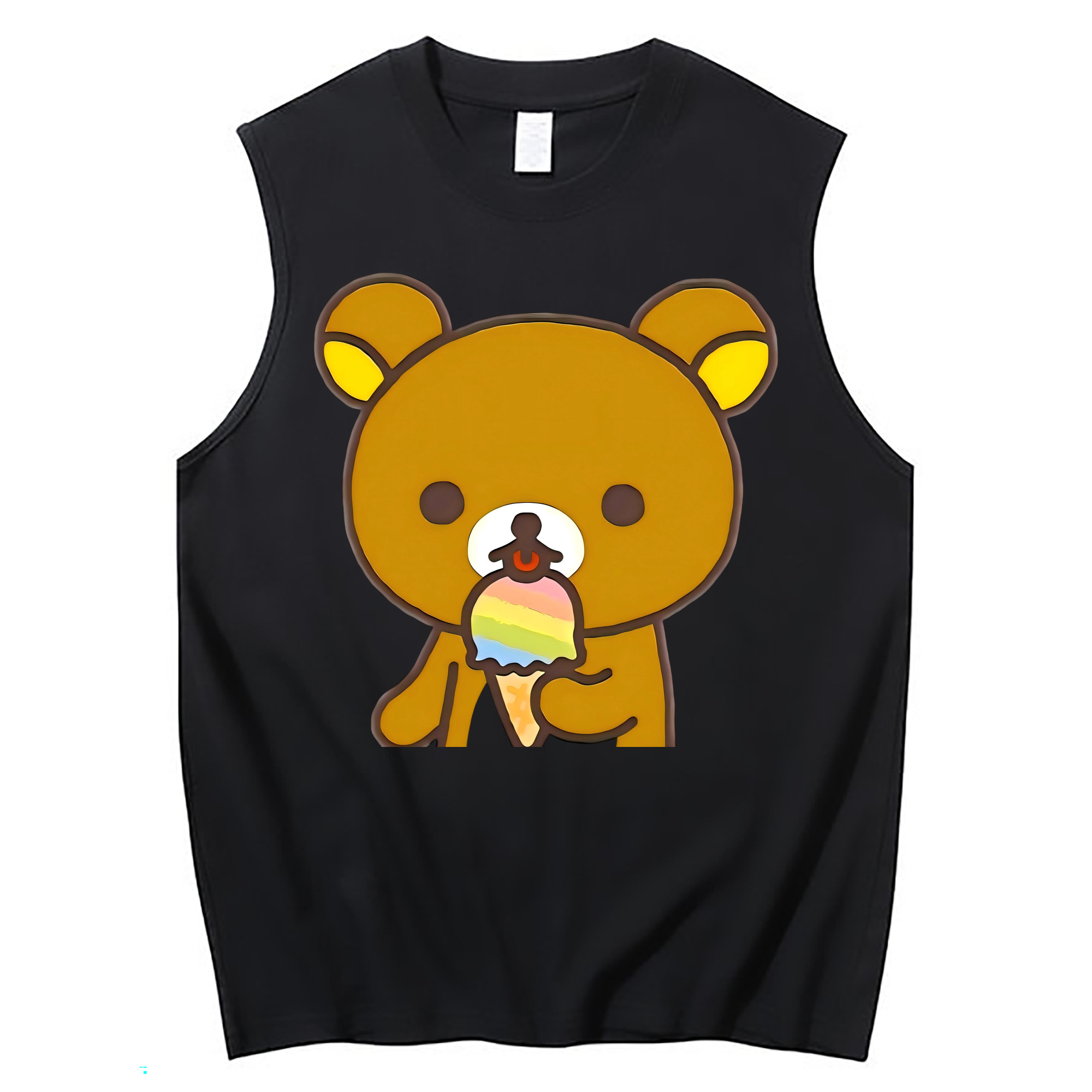 （画像用） リラックマ リラックマ キイロイトリ Rilakkuma Korilakkuma Kiiroitori コットン100％タンクトップ（フロントプリント）