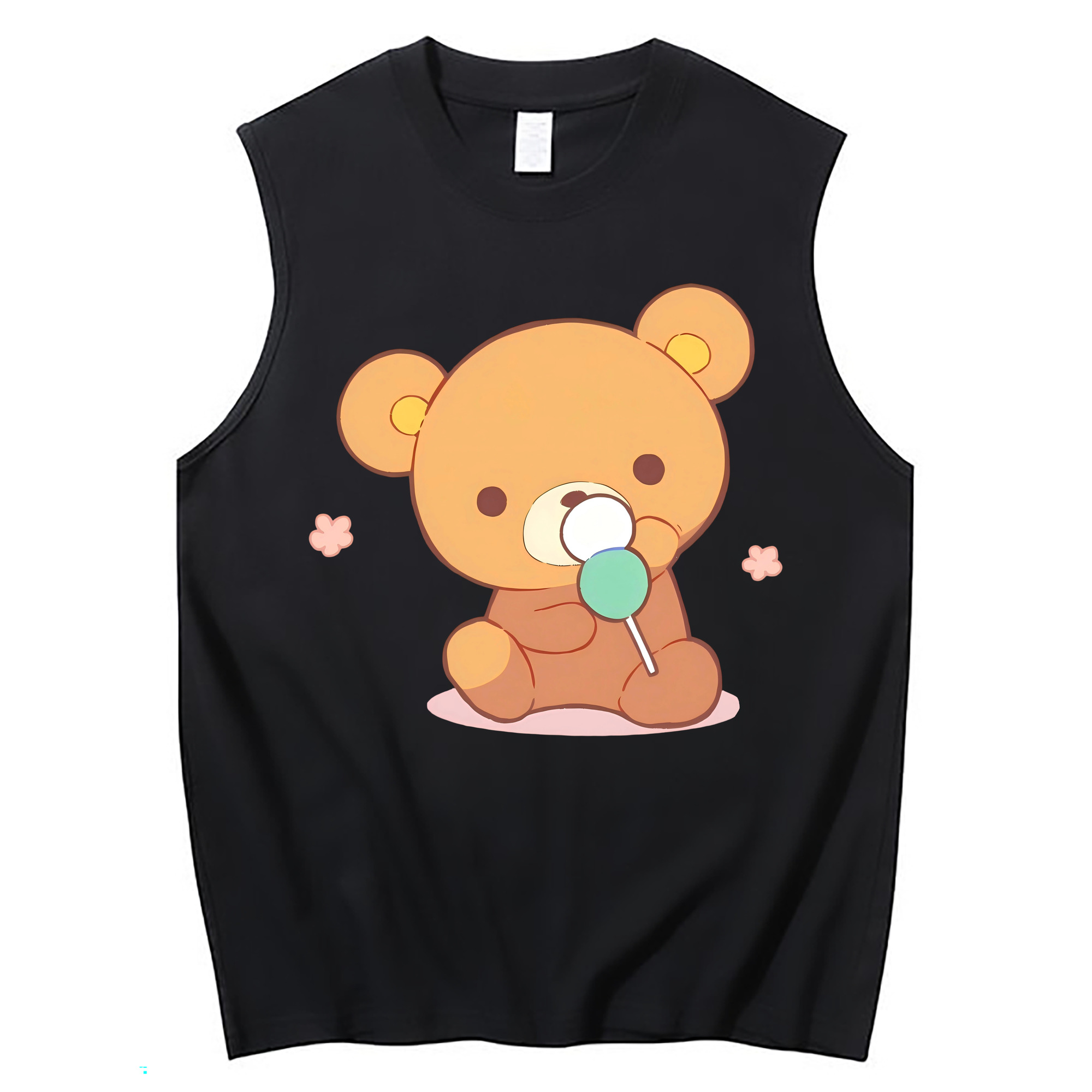 （画像用） リラックマ リラックマ キイロイトリ Rilakkuma Korilakkuma Kiiroitori コットン100％タンクトップ（フロントプリント）