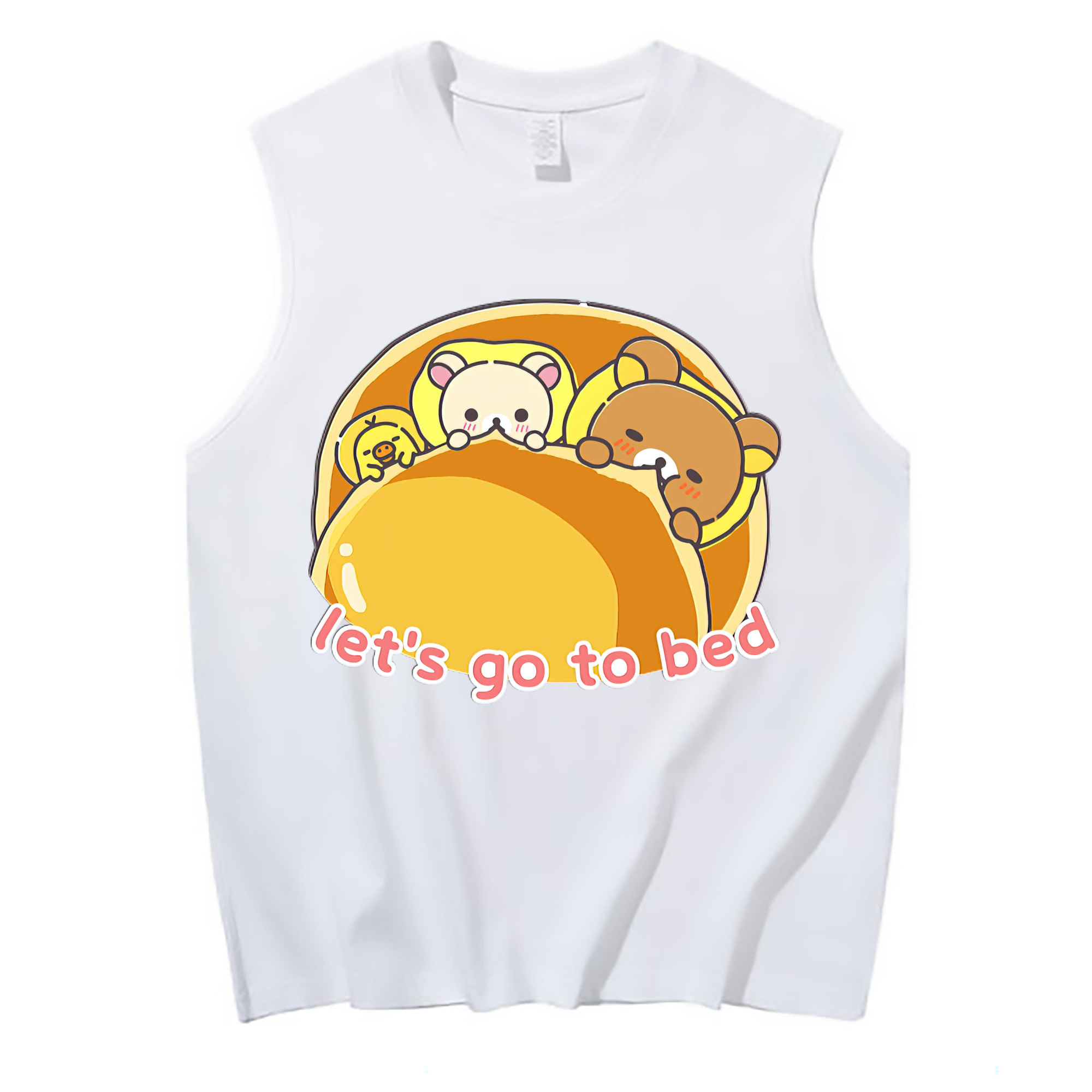 （画像用） リラックマ リラックマ キイロイトリ Rilakkuma Korilakkuma Kiiroitori コットン100％タンクトップ（フロントプリント）