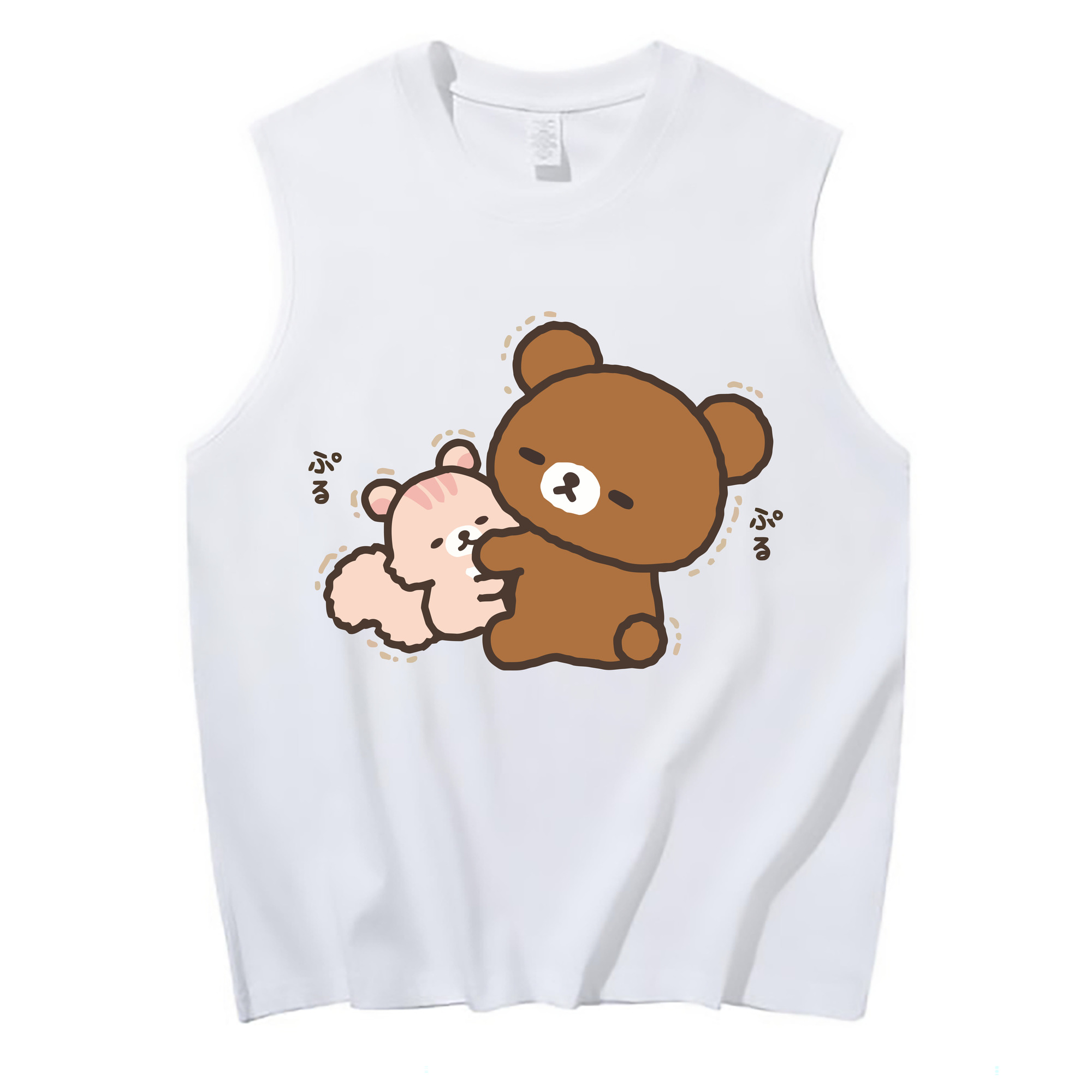 （画像用） リラックマ リラックマ キイロイトリ Rilakkuma Korilakkuma Kiiroitori コットン100％タンクトップ（フロントプリント）