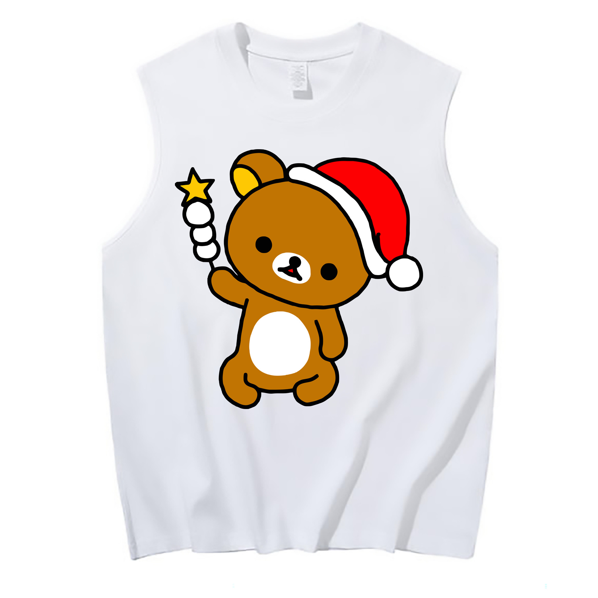 （画像用） リラックマ リラックマ キイロイトリ Rilakkuma Korilakkuma Kiiroitori コットン100％タンクトップ（フロントプリント）