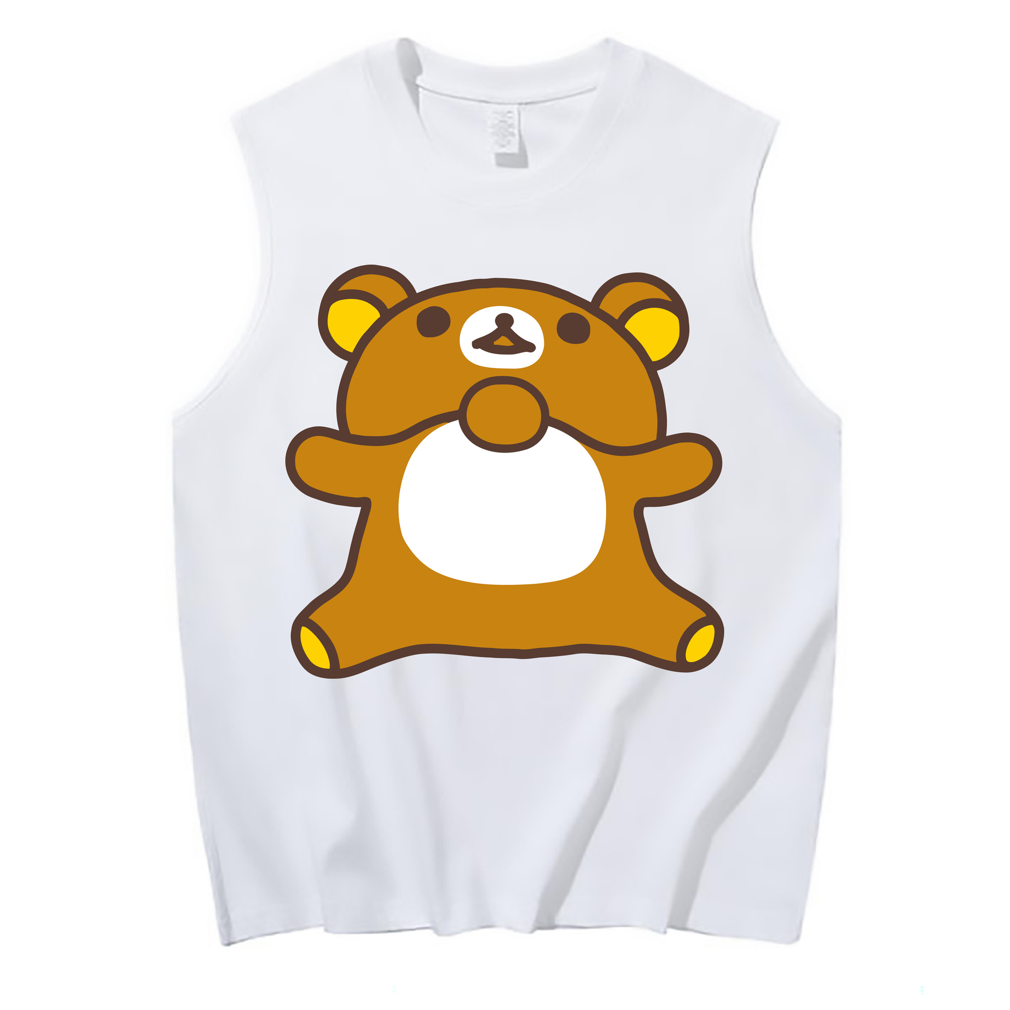 （画像用） リラックマ リラックマ キイロイトリ Rilakkuma Korilakkuma Kiiroitori コットン100％タンクトップ（フロントプリント）