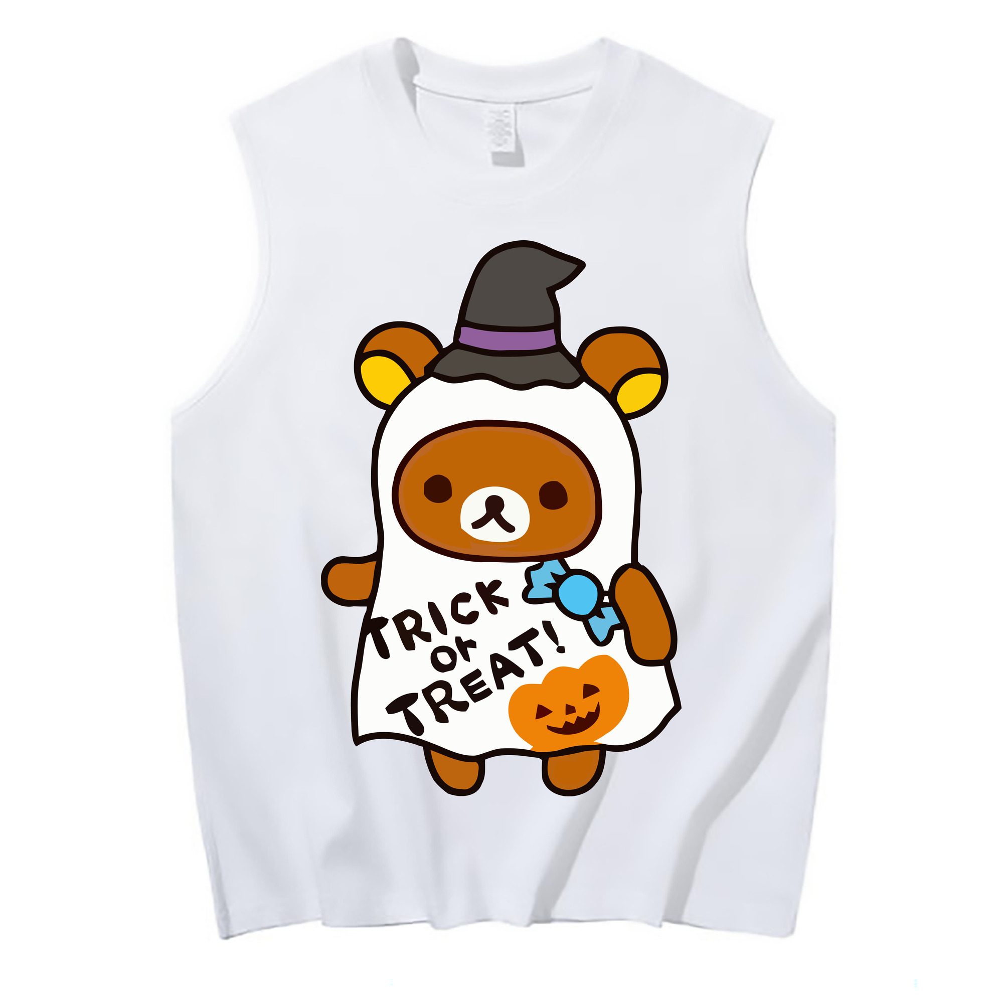 （画像用） リラックマ リラックマ キイロイトリ Rilakkuma Korilakkuma Kiiroitori コットン100％タンクトップ（フロントプリント）